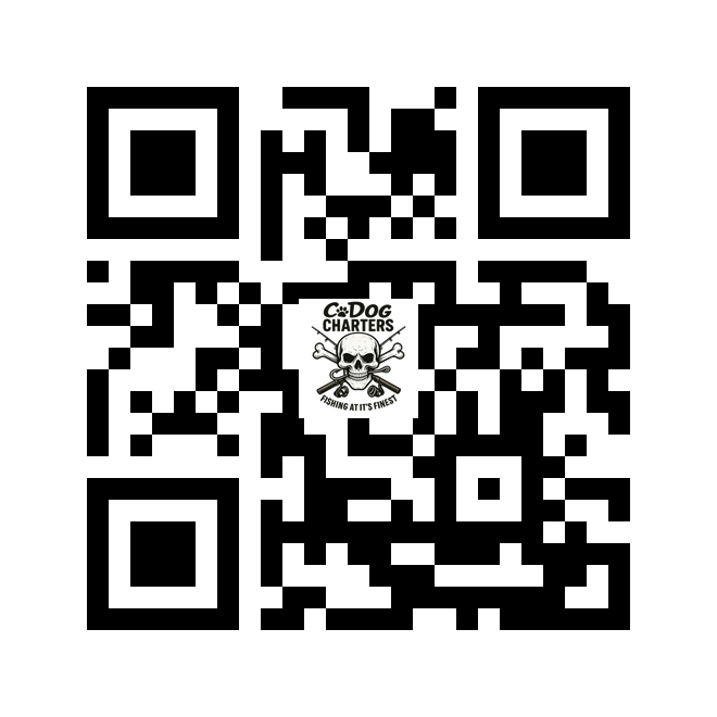 Cdog Charters Apparel (Scan The QR To Check Out Cdog Charters Prices And Availability)