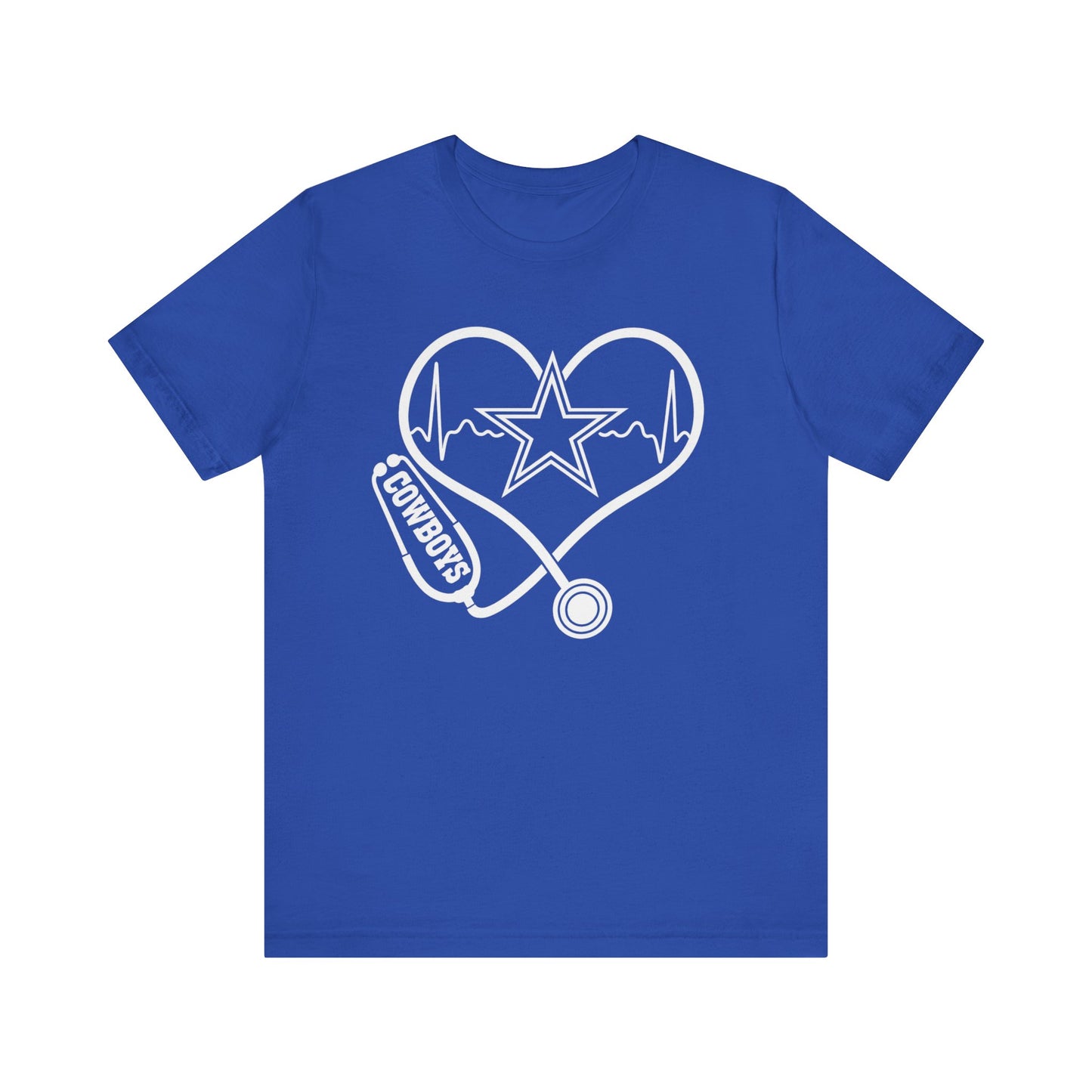 Dallas Nurse Jersey Tee - Casual Wear, Gift Idea, Heart Design, Fun Fashion, Everyday Comfort