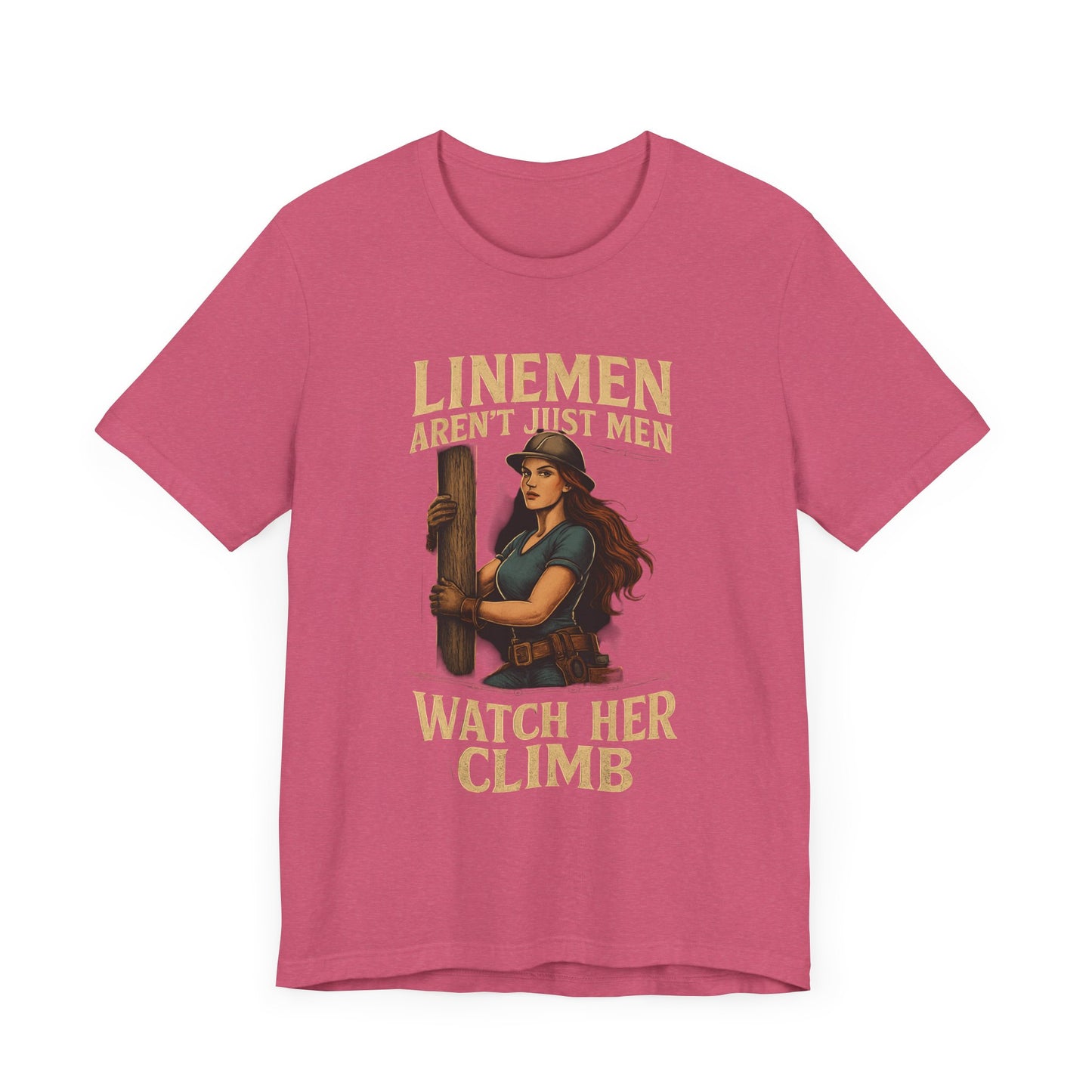 Watch Her Climb – Women’s Lineman Shirt” Unisex Jersey Short Sleeve