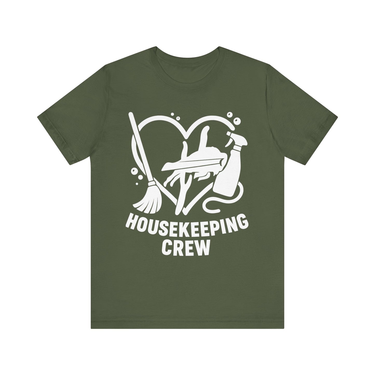 Buffalo Bills Housekeeping Crew Short Sleeve Tee - Love for Cleaners, Gift for Maids, Cleaning Team Shirt, Housekeeper Apparel, Funny Home Worker Tee