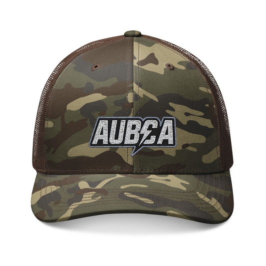 Aubca (amped up)Camouflage Embroidered Trucker Hat for Outdoor Adventures
