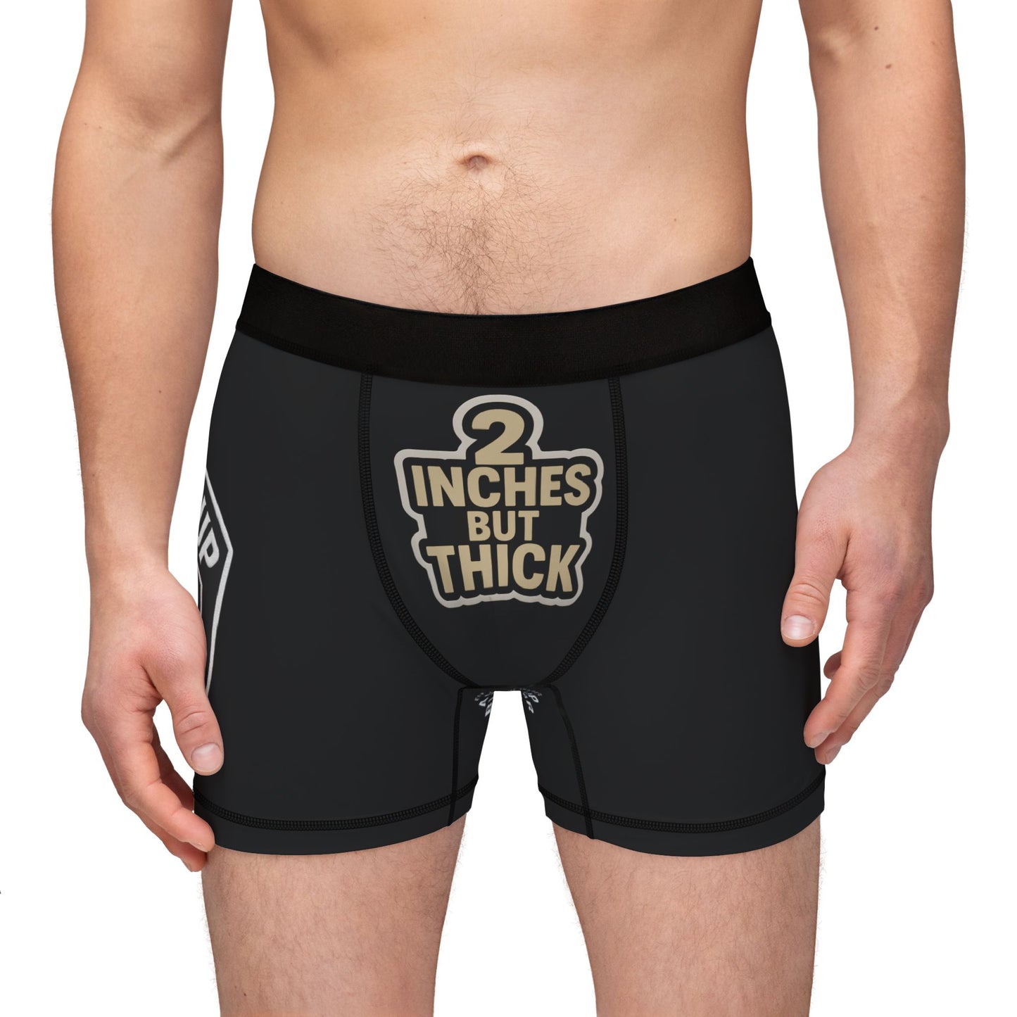 - "2 Inches But Thick" Amped Up Funny Boxer Briefs