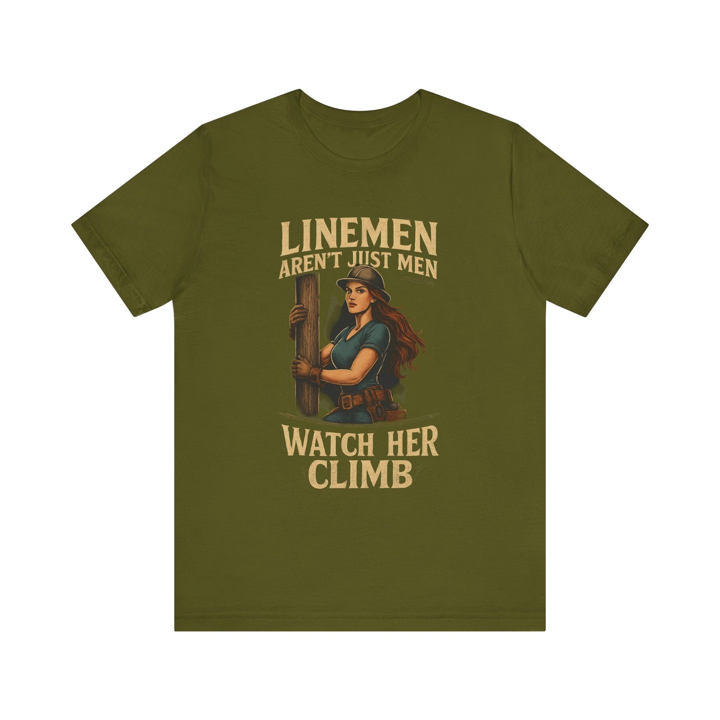 Watch Her Climb – Women’s Lineman Shirt” Unisex Jersey Short Sleeve
