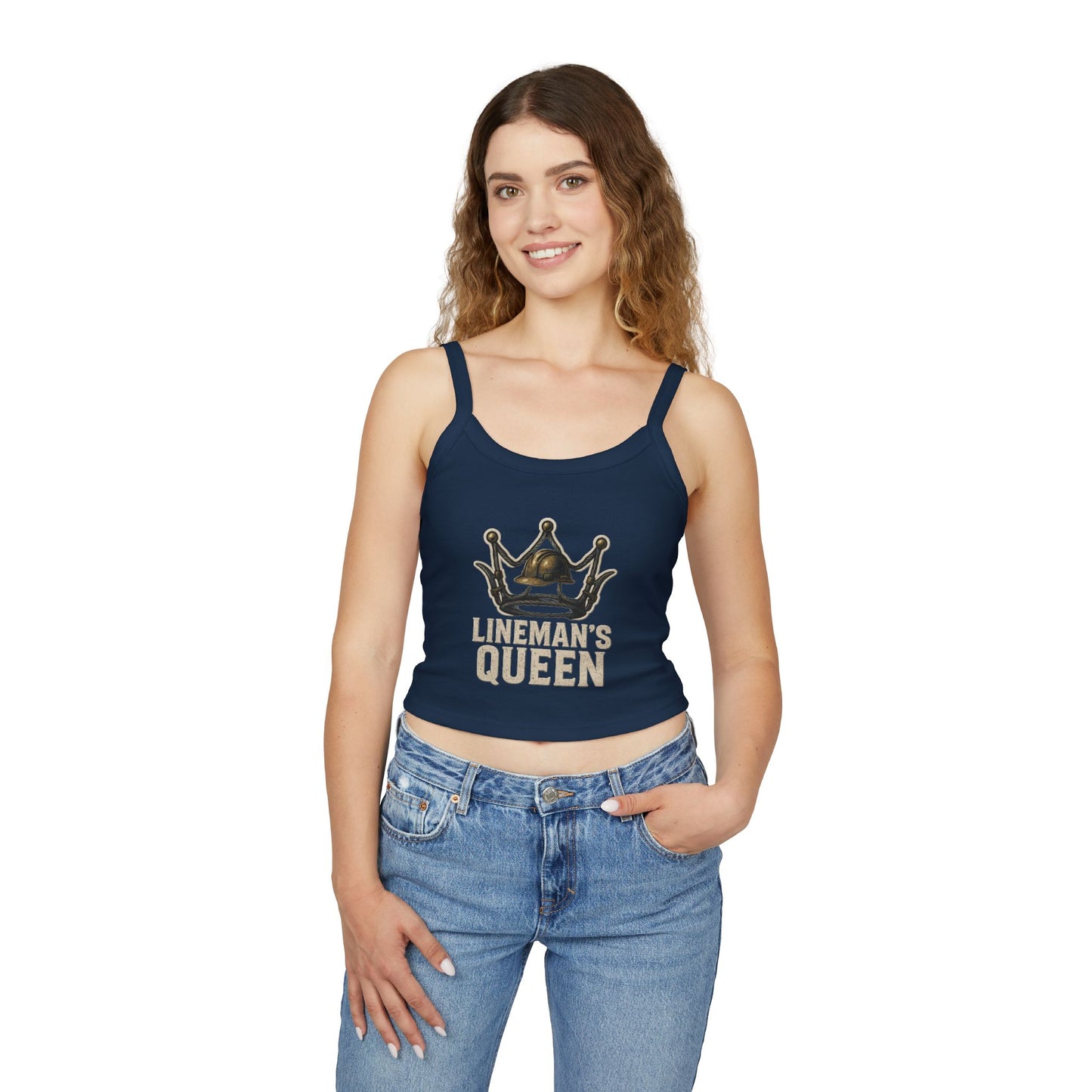 Lineman's Queen Spaghetti Strap Tank Top for Empowered Women