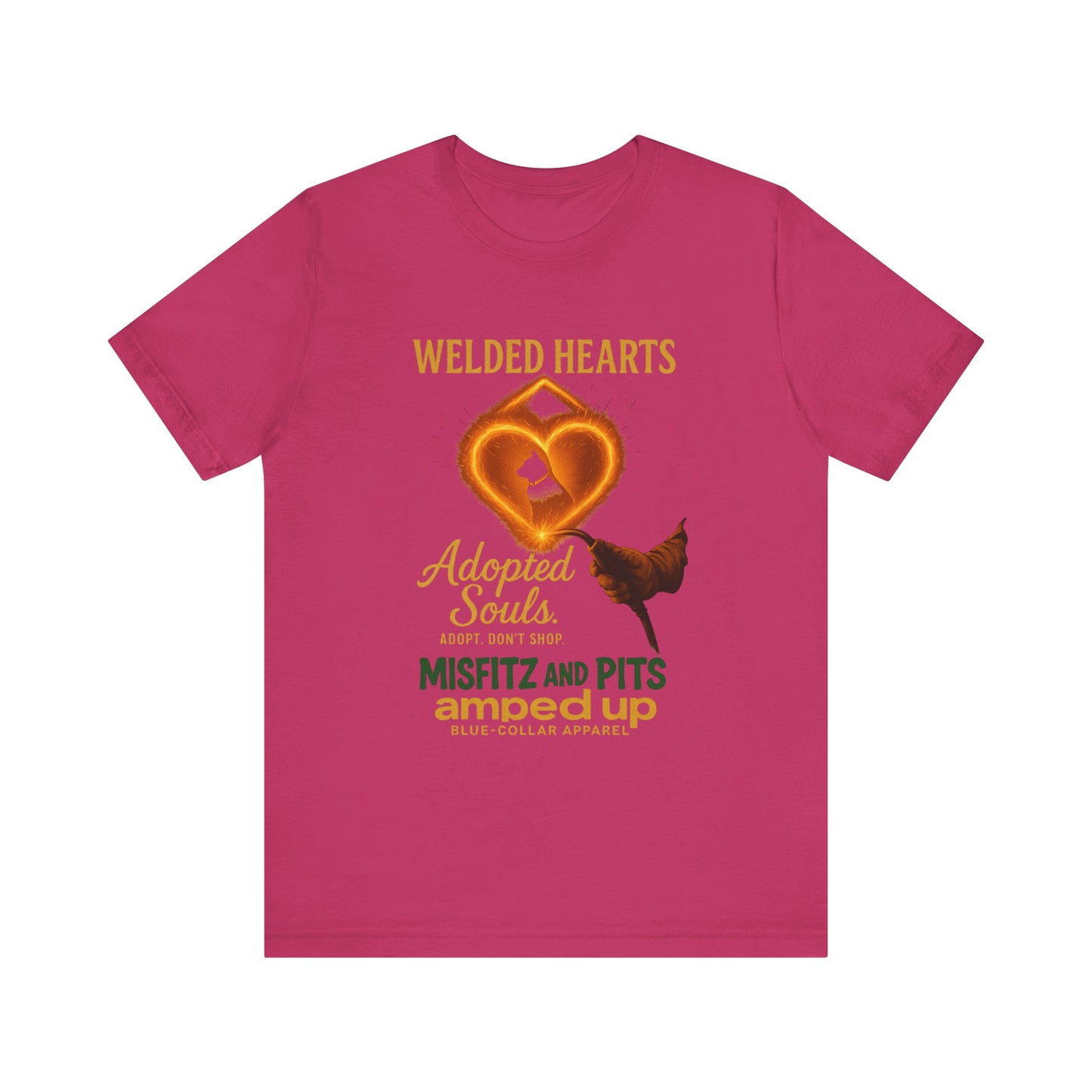 Adopted Souls T-Shirt, Unisex Pet Lover Tee, Animal Rescue Shirt, Welded Hearts Apparel, Gift for Animal Advocates