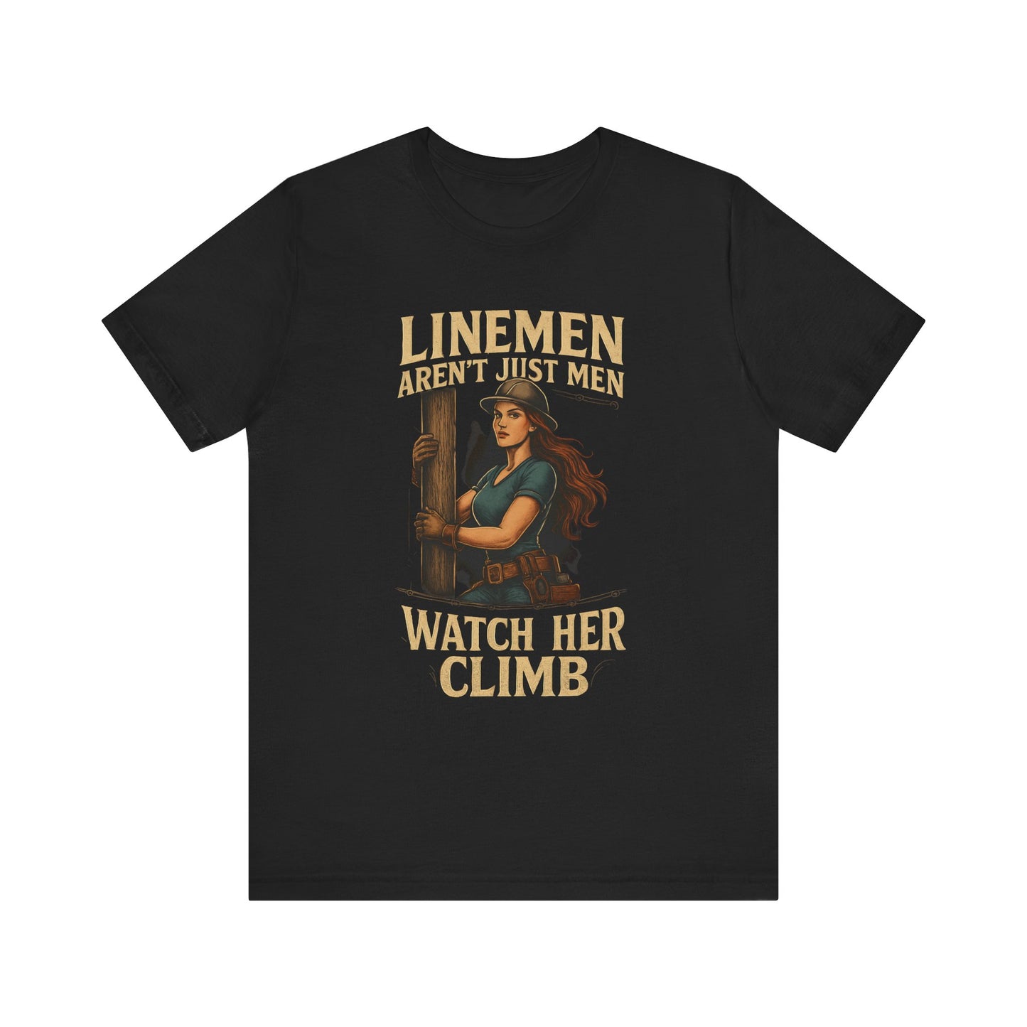 Watch Her Climb – Women’s Lineman Shirt” Unisex Jersey Short Sleeve