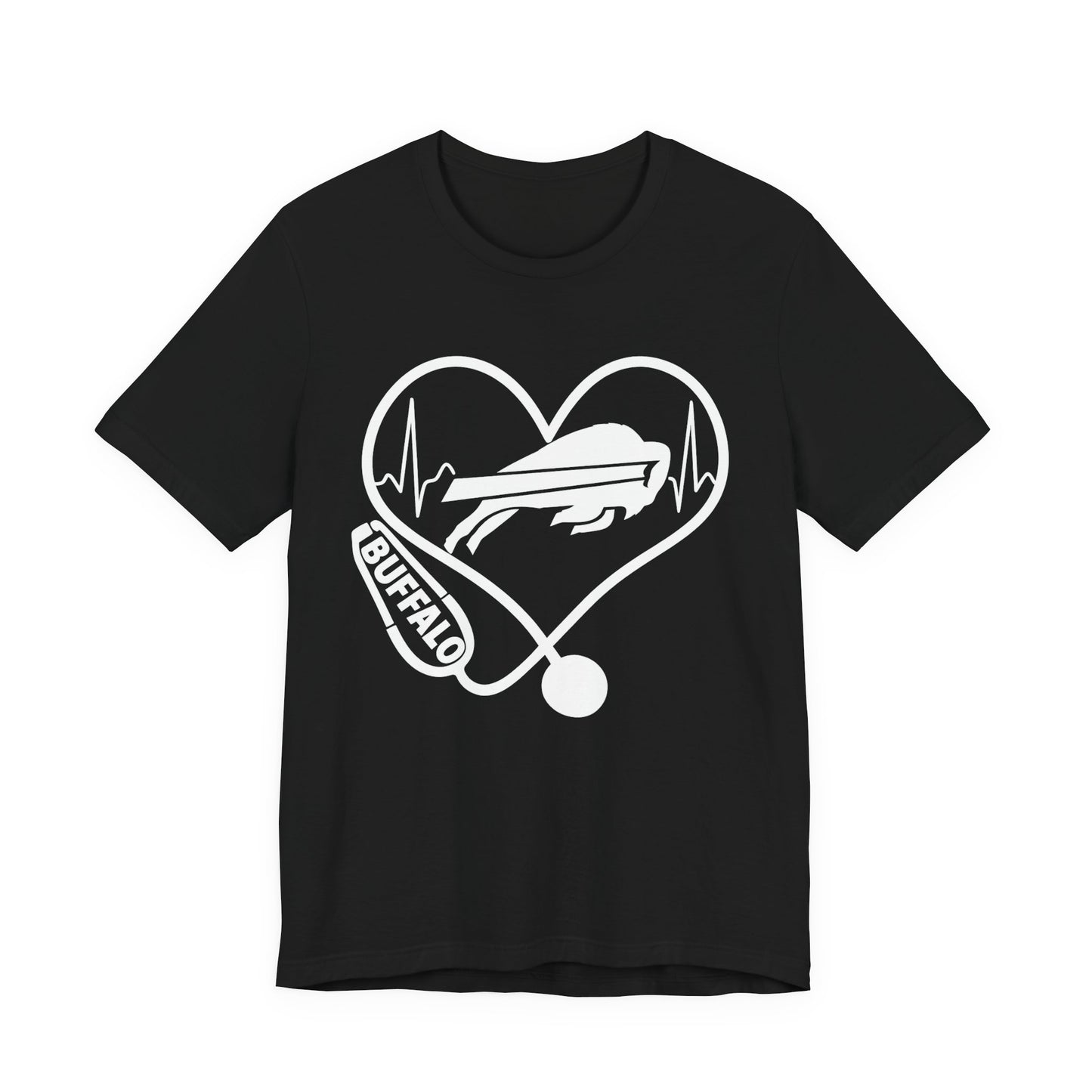 Buffalo Bills Heartbeat Unisex Tee, Casual Fashion, Gift for Buffalonians, Heartbeat T-shirt, City Pride Wear