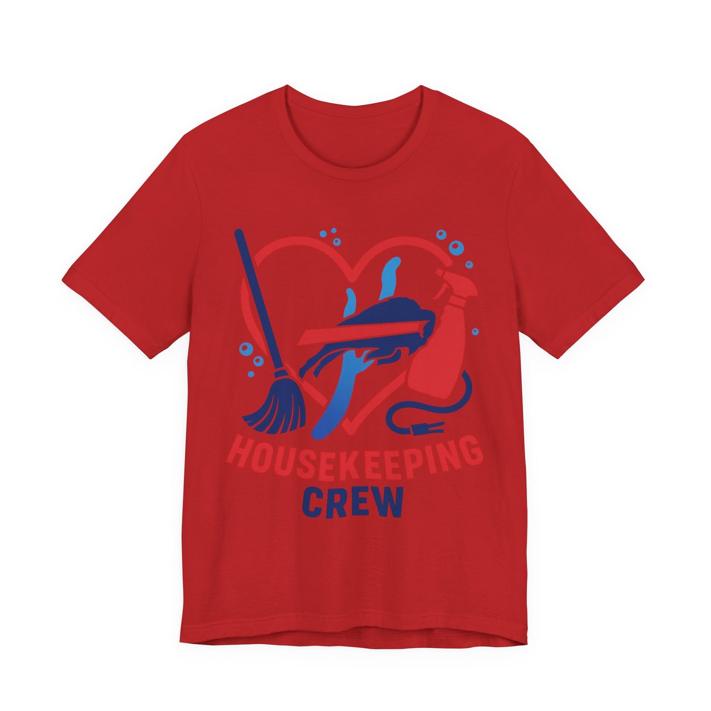 Buffalo Bills Housekeeping Crew Tee | Funny Cleaning Shirt, Gift for Housekeepers, Unisex Short Sleeve, Cleaning Staff Outfit, Home Care