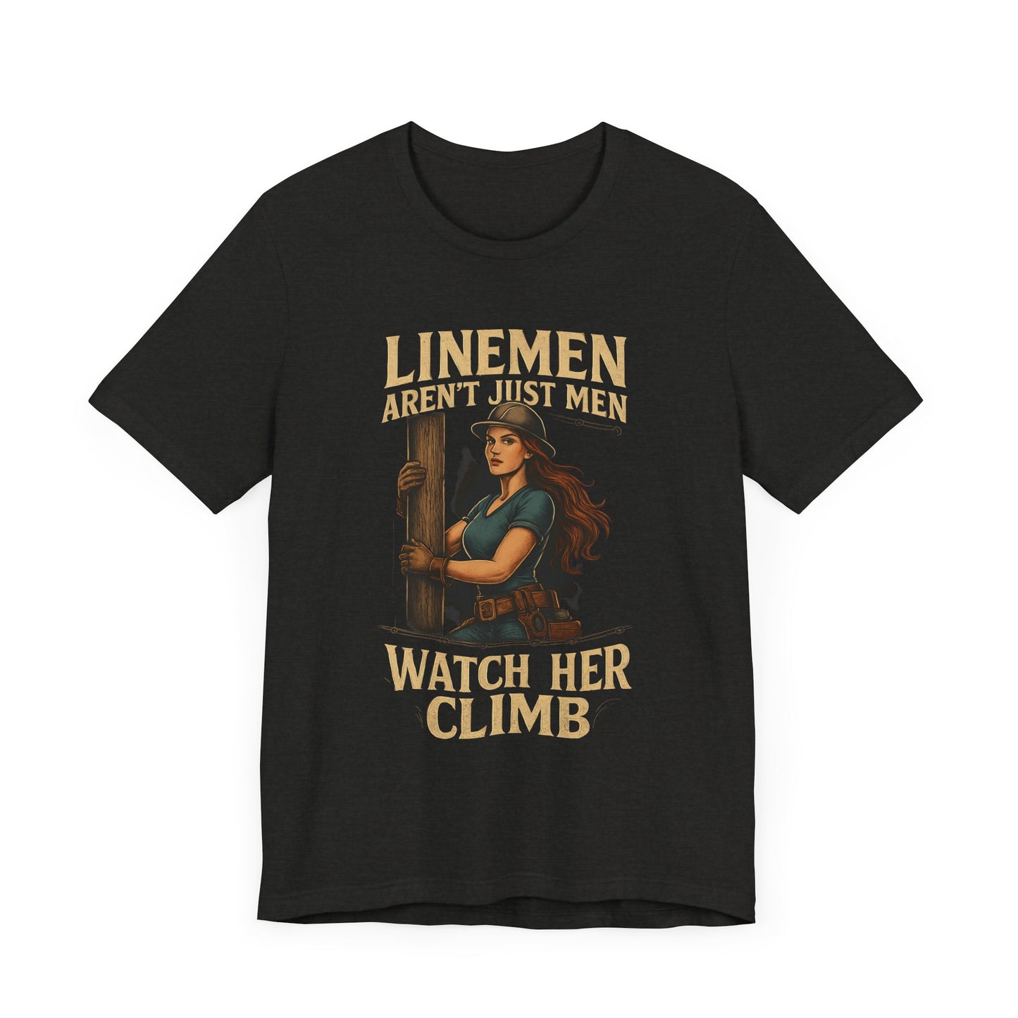 Watch Her Climb – Women’s Lineman Shirt” Unisex Jersey Short Sleeve