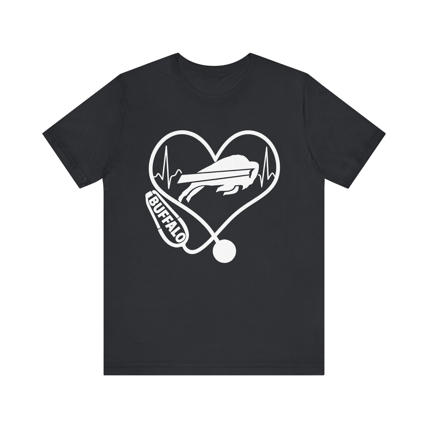 Buffalo Bills Heartbeat Unisex Tee, Casual Fashion, Gift for Buffalonians, Heartbeat T-shirt, City Pride Wear