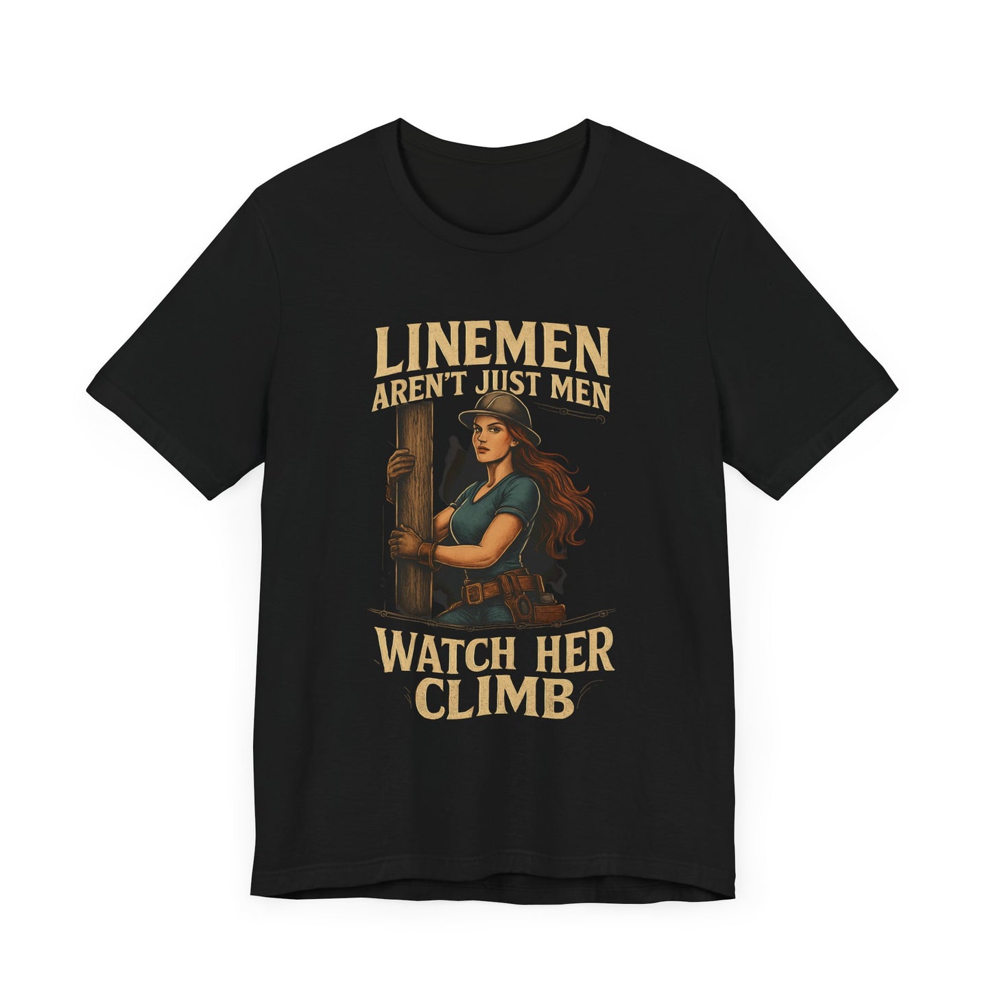 Watch Her Climb – Women’s Lineman Shirt” Unisex Jersey Short Sleeve