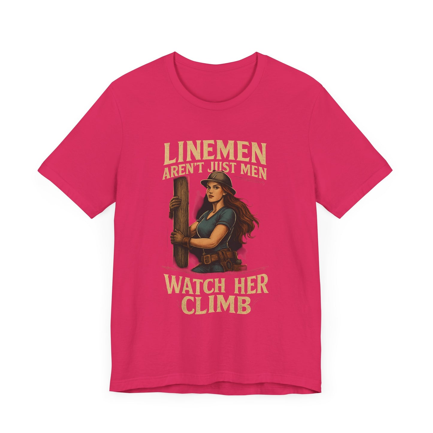 Watch Her Climb – Women’s Lineman Shirt” Unisex Jersey Short Sleeve