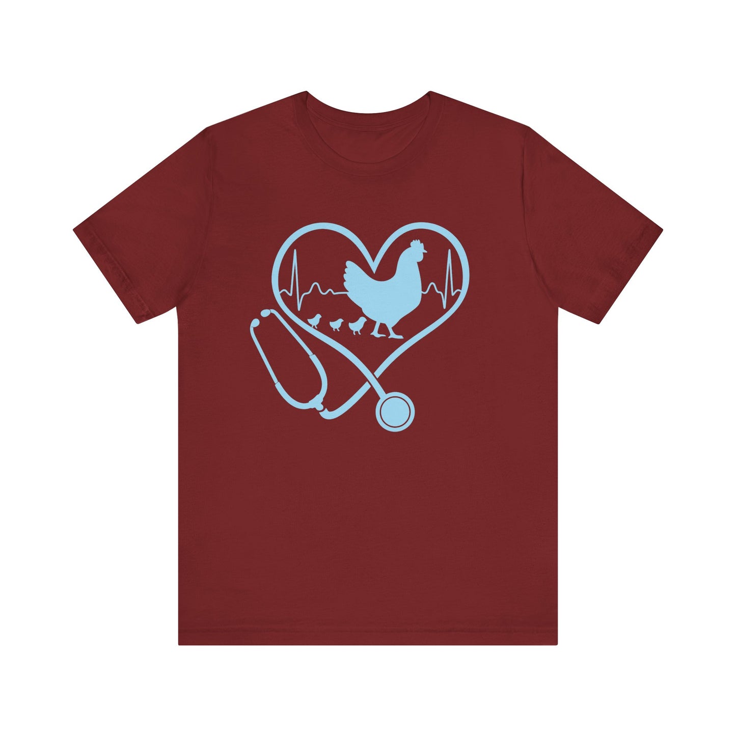 Chicken Love Healtcare Unisex Tee - Veterinary Humor, Animal Lover Gift, Farm Life Shirt, Unique Graphic Tee, Funny Animal Apparel