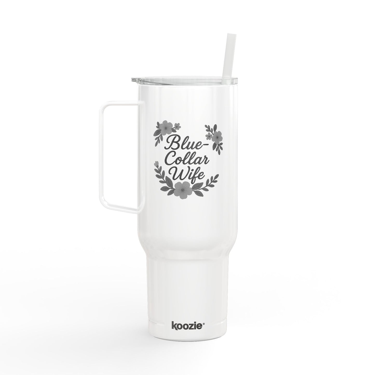 Engraved Insulated Tumbler -Blue Collar Wife, 40oz