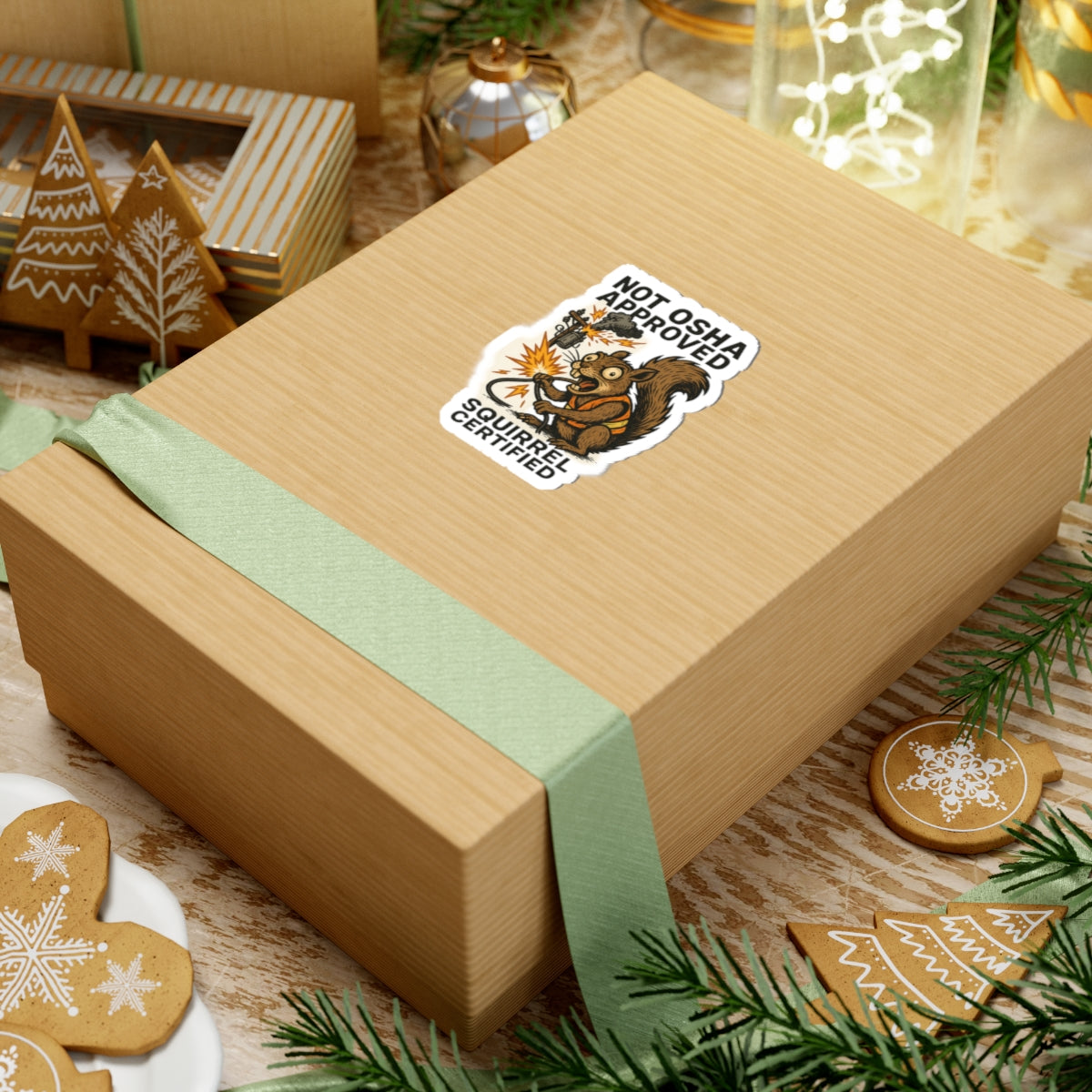 Funny Squirrel Stickers, Not OSHA Approved, Unique Laptop Decor, Hilarious Gift for Animal Lovers, Quirky Bedroom Wall Art