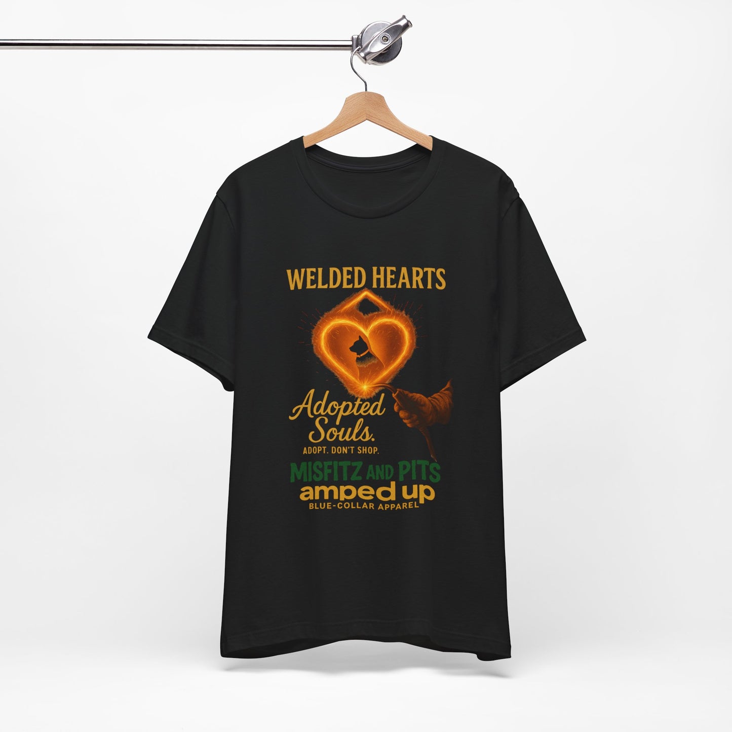 Adopted Souls T-Shirt, Unisex Pet Lover Tee, Animal Rescue Shirt, Welded Hearts Apparel, Gift for Animal Advocates