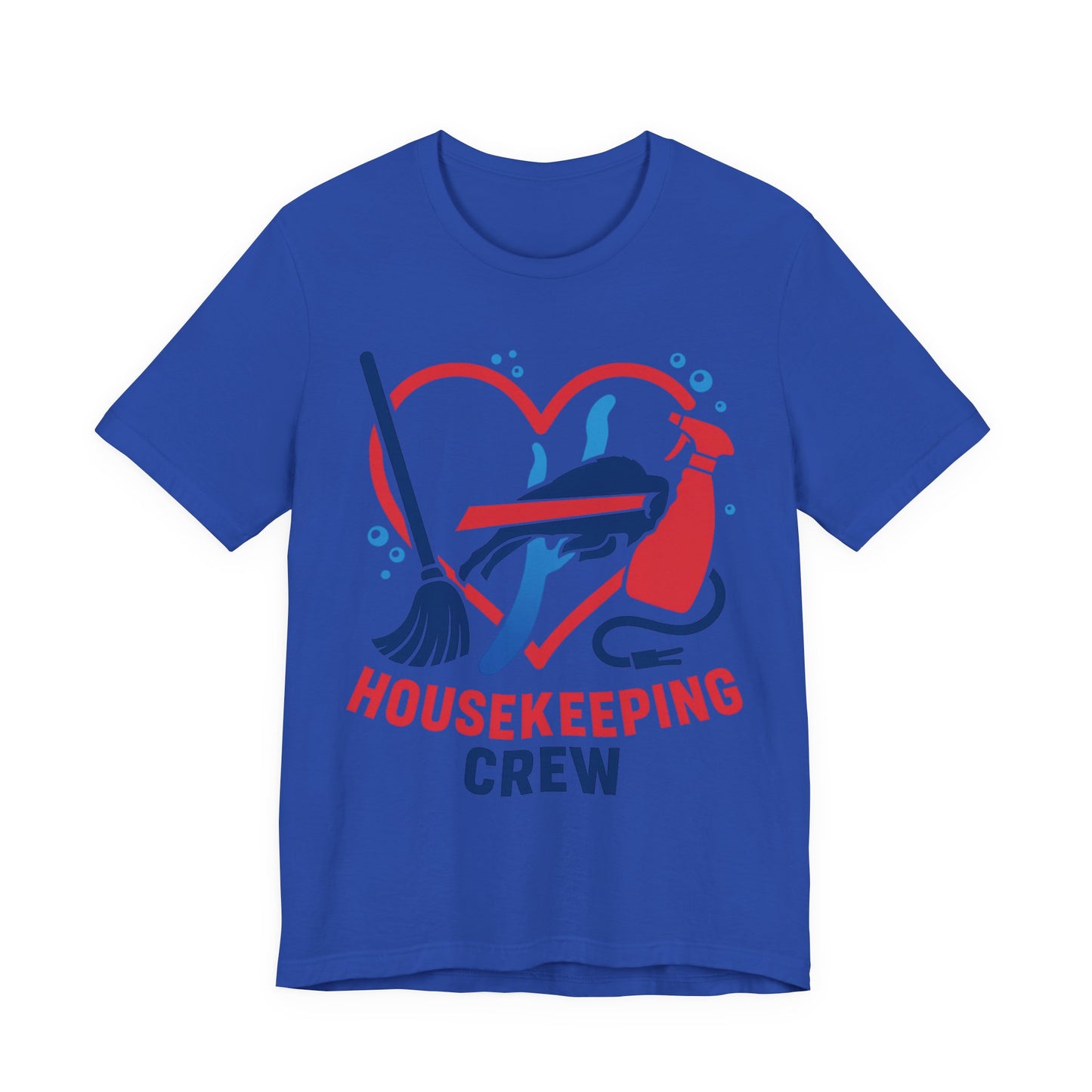 Buffalo Bills Housekeeping Crew Tee | Funny Cleaning Shirt, Gift for Housekeepers, Unisex Short Sleeve, Cleaning Staff Outfit, Home Care