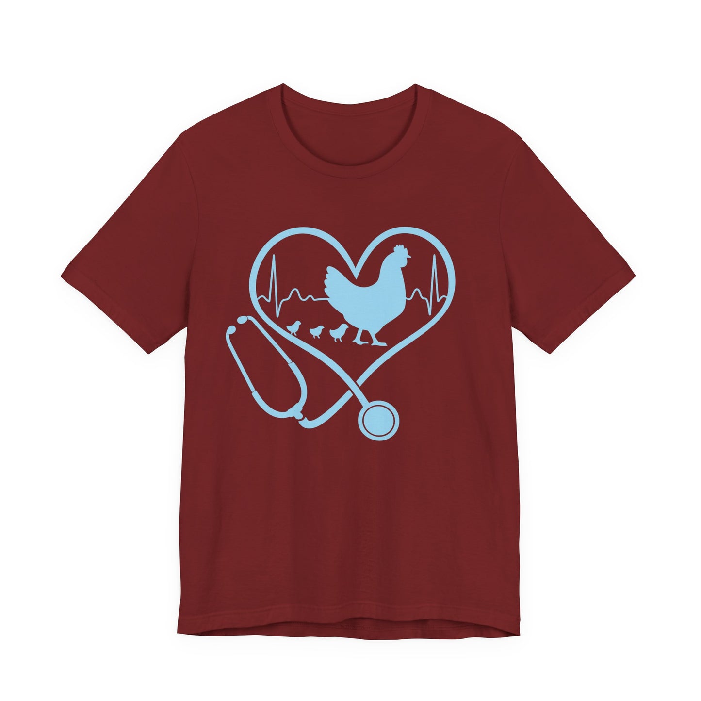 Chicken Love Healtcare Unisex Tee - Veterinary Humor, Animal Lover Gift, Farm Life Shirt, Unique Graphic Tee, Funny Animal Apparel