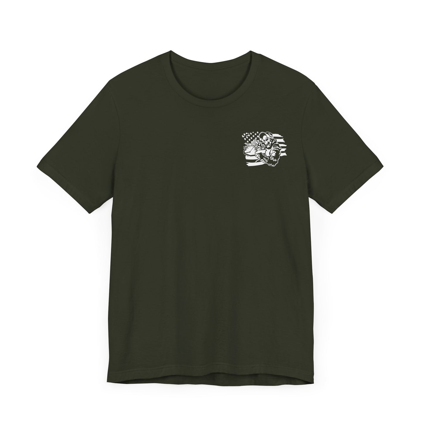 Amped Up “Welder’s Flag” Shirt – Forged in Fire, Built for the Brave