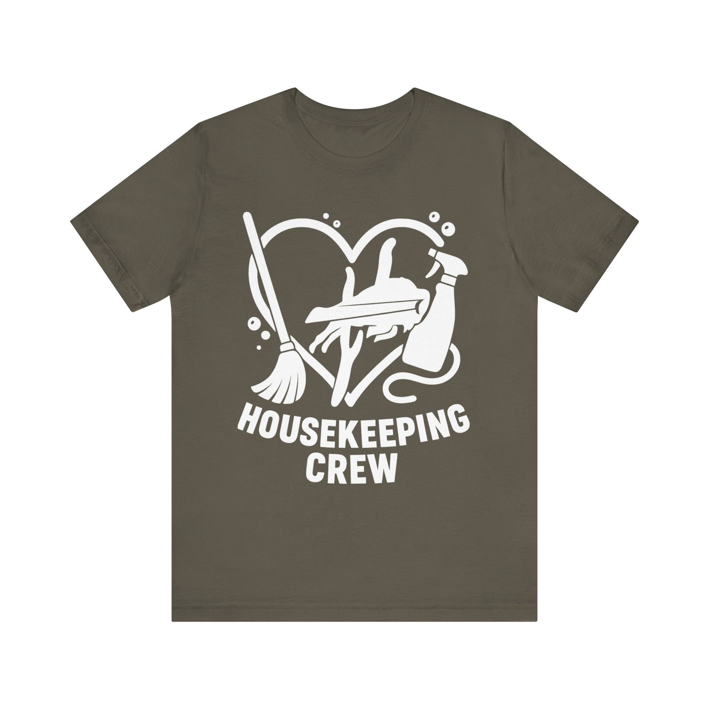 Buffalo Bills Housekeeping Crew Short Sleeve Tee - Love for Cleaners, Gift for Maids, Cleaning Team Shirt, Housekeeper Apparel, Funny Home Worker Tee