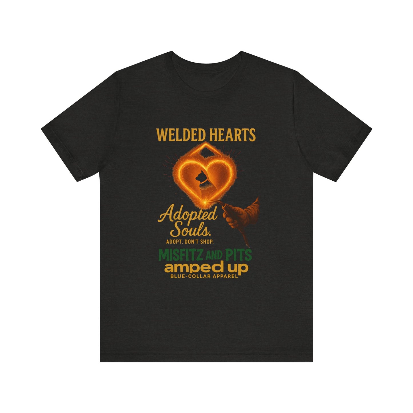 Adopted Souls T-Shirt, Unisex Pet Lover Tee, Animal Rescue Shirt, Welded Hearts Apparel, Gift for Animal Advocates