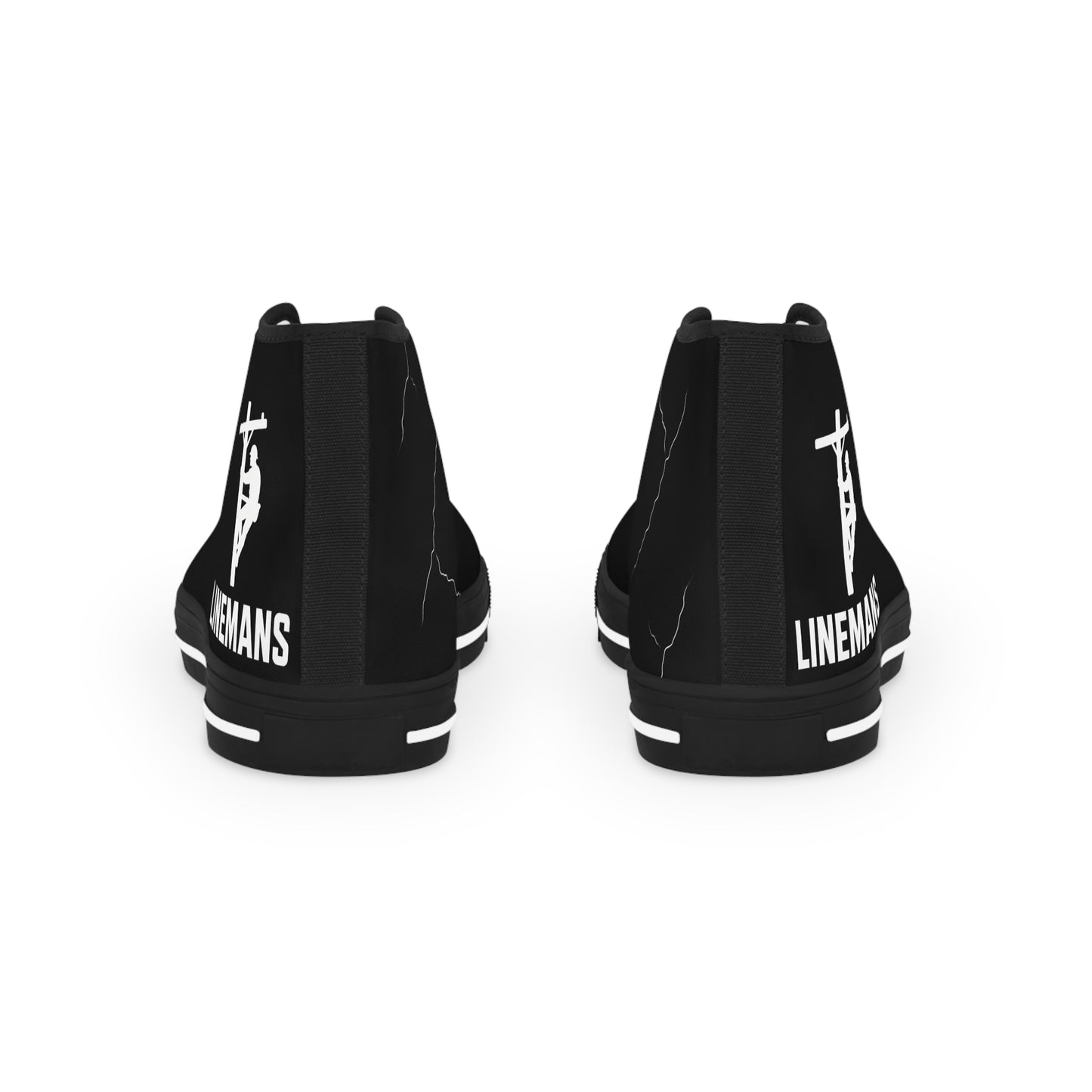 a play on you know what brand 😂Men's High Top Sneakers - Stylish Black Casual Footwear for Everyday Adventures