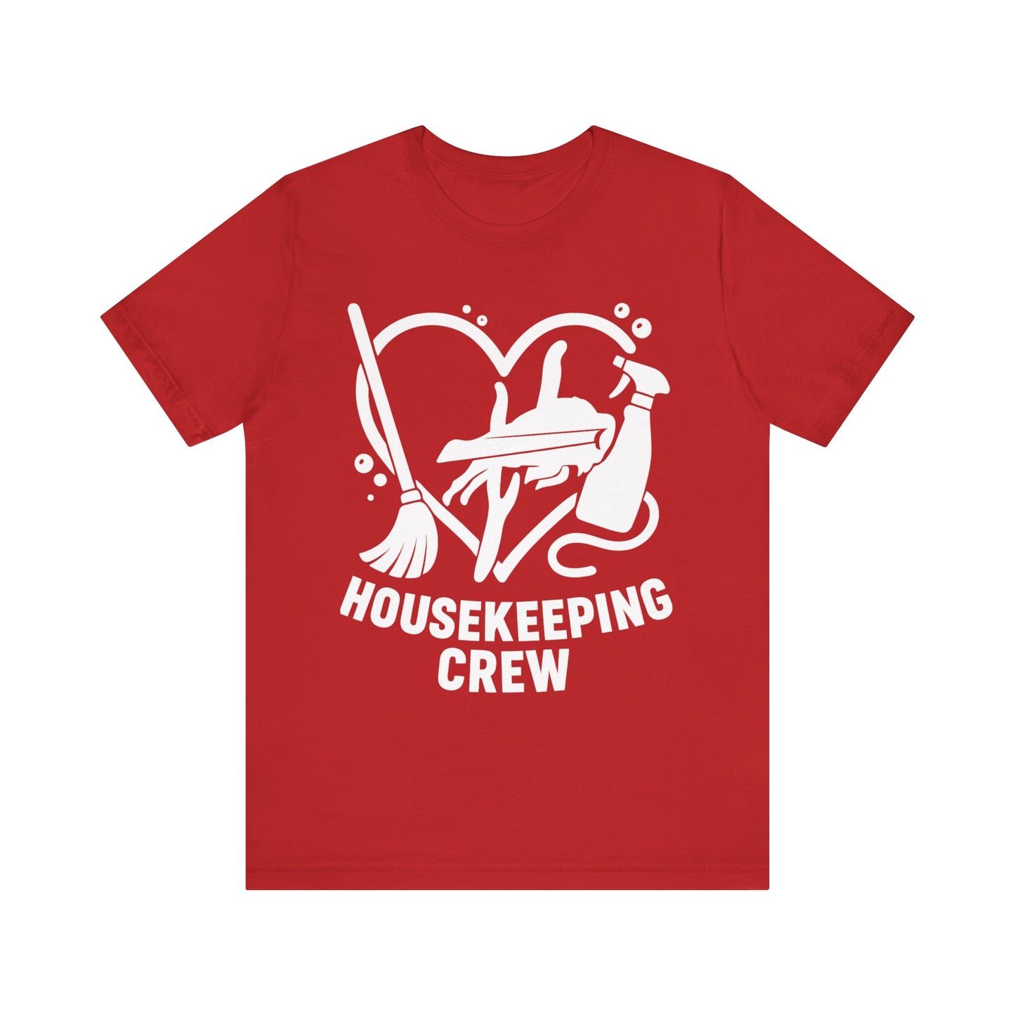 Buffalo Bills Housekeeping Crew Short Sleeve Tee - Love for Cleaners, Gift for Maids, Cleaning Team Shirt, Housekeeper Apparel, Funny Home Worker Tee
