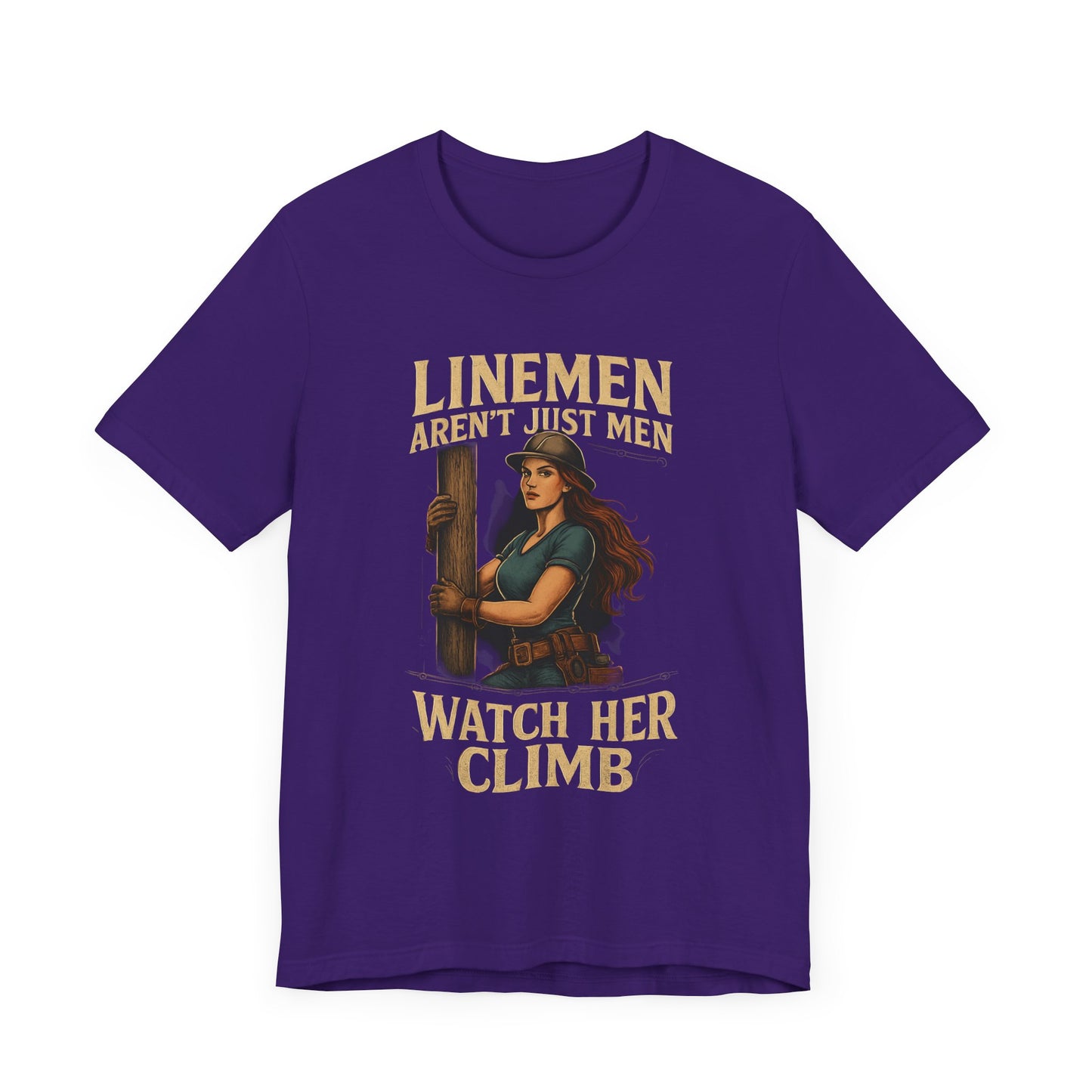 Watch Her Climb – Women’s Lineman Shirt” Unisex Jersey Short Sleeve