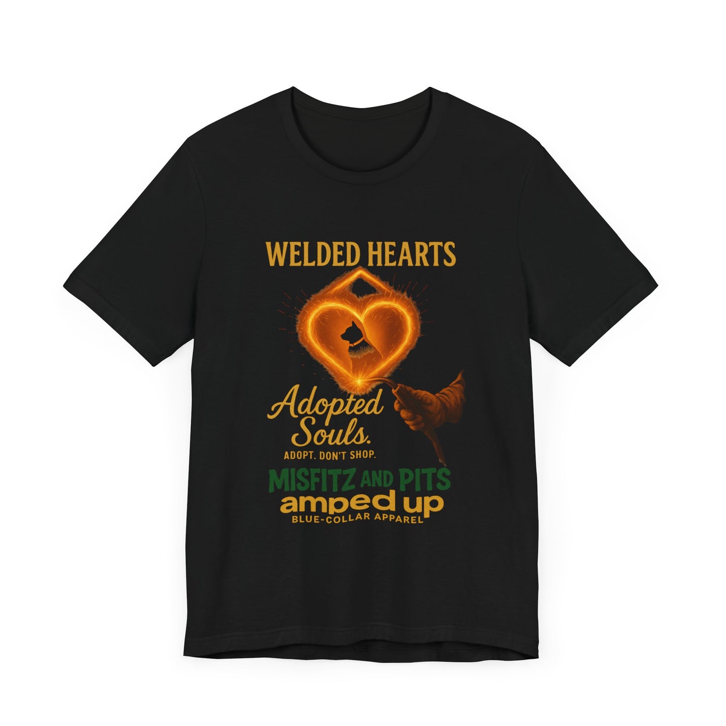 Adopted Souls T-Shirt, Unisex Pet Lover Tee, Animal Rescue Shirt, Welded Hearts Apparel, Gift for Animal Advocates