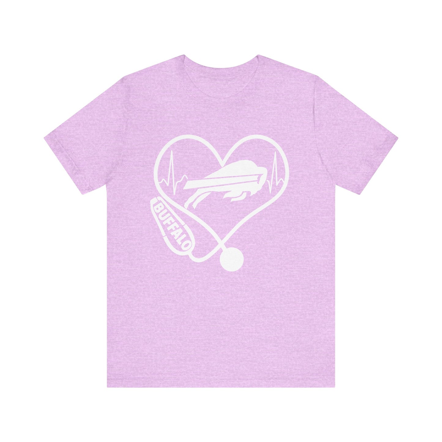 Buffalo Bills Heartbeat Unisex Tee, Casual Fashion, Gift for Buffalonians, Heartbeat T-shirt, City Pride Wear