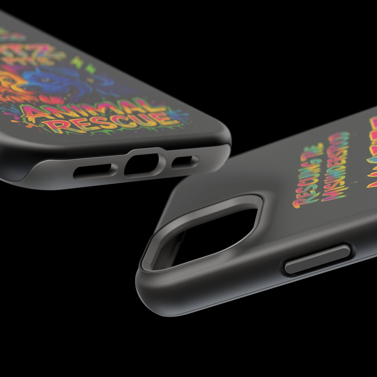 Misfits And Pits Animal Rescue Phone Case - Magnetic Tough Case, Dog Lovers, Pet Adoption, Gift for Animal Advocates, Eco-Friendly Design