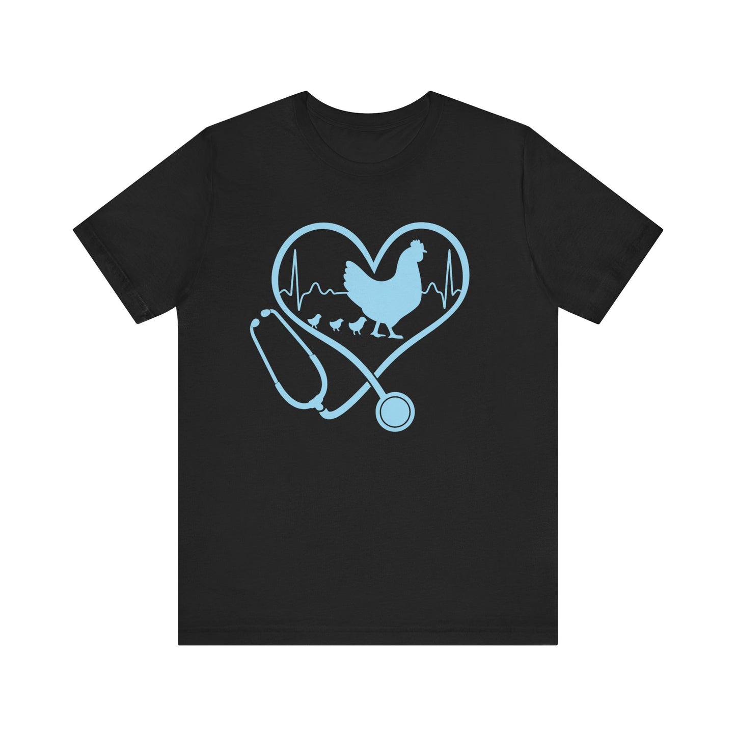 Chicken Love Healtcare Unisex Tee - Veterinary Humor, Animal Lover Gift, Farm Life Shirt, Unique Graphic Tee, Funny Animal Apparel
