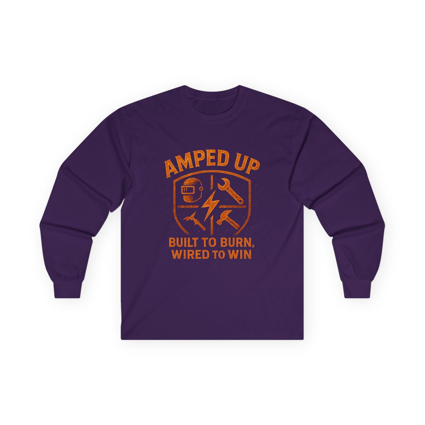 Amped Up Unisex Long Sleeve Tee - Built to Burn, Wired to Win