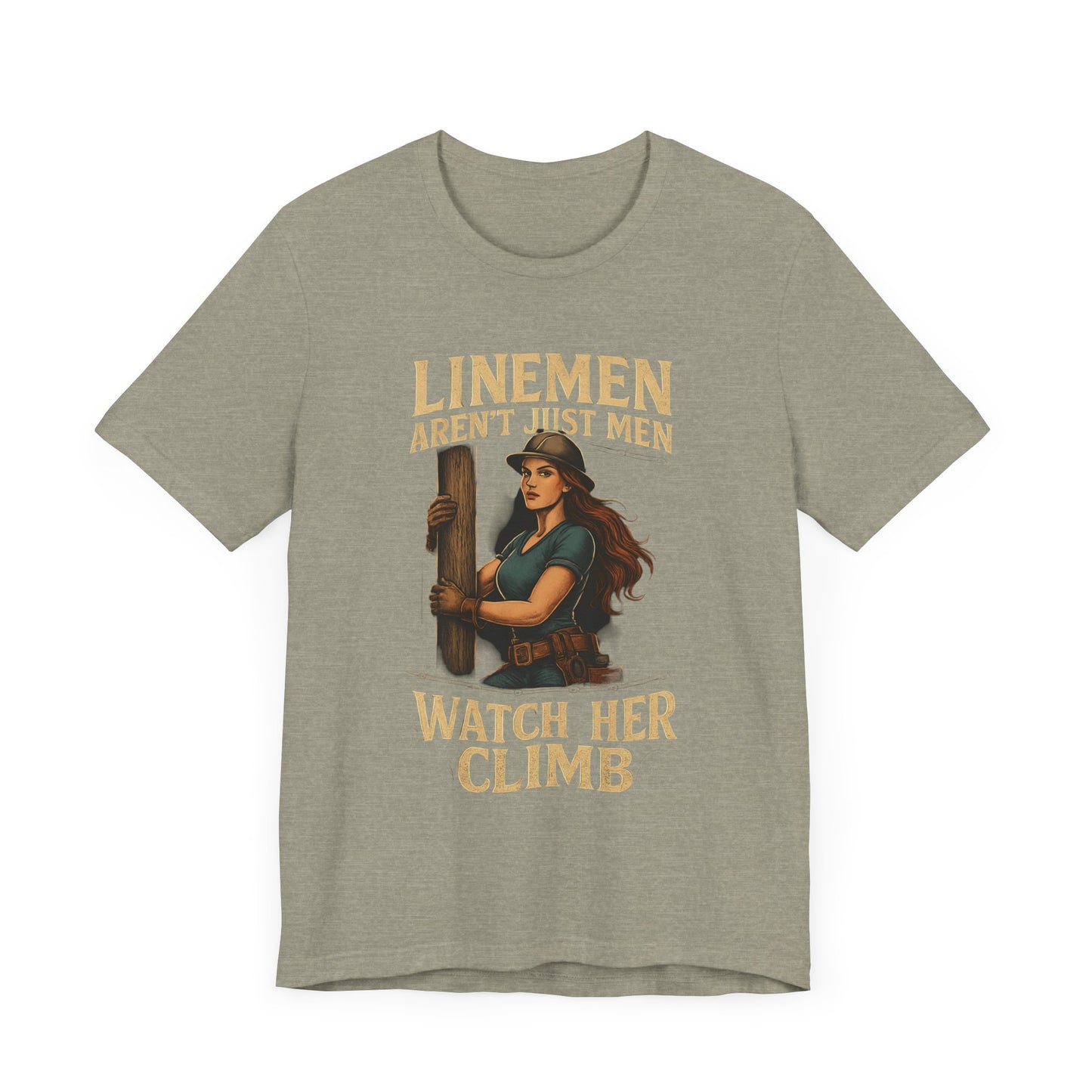 Watch Her Climb – Women’s Lineman Shirt” Unisex Jersey Short Sleeve