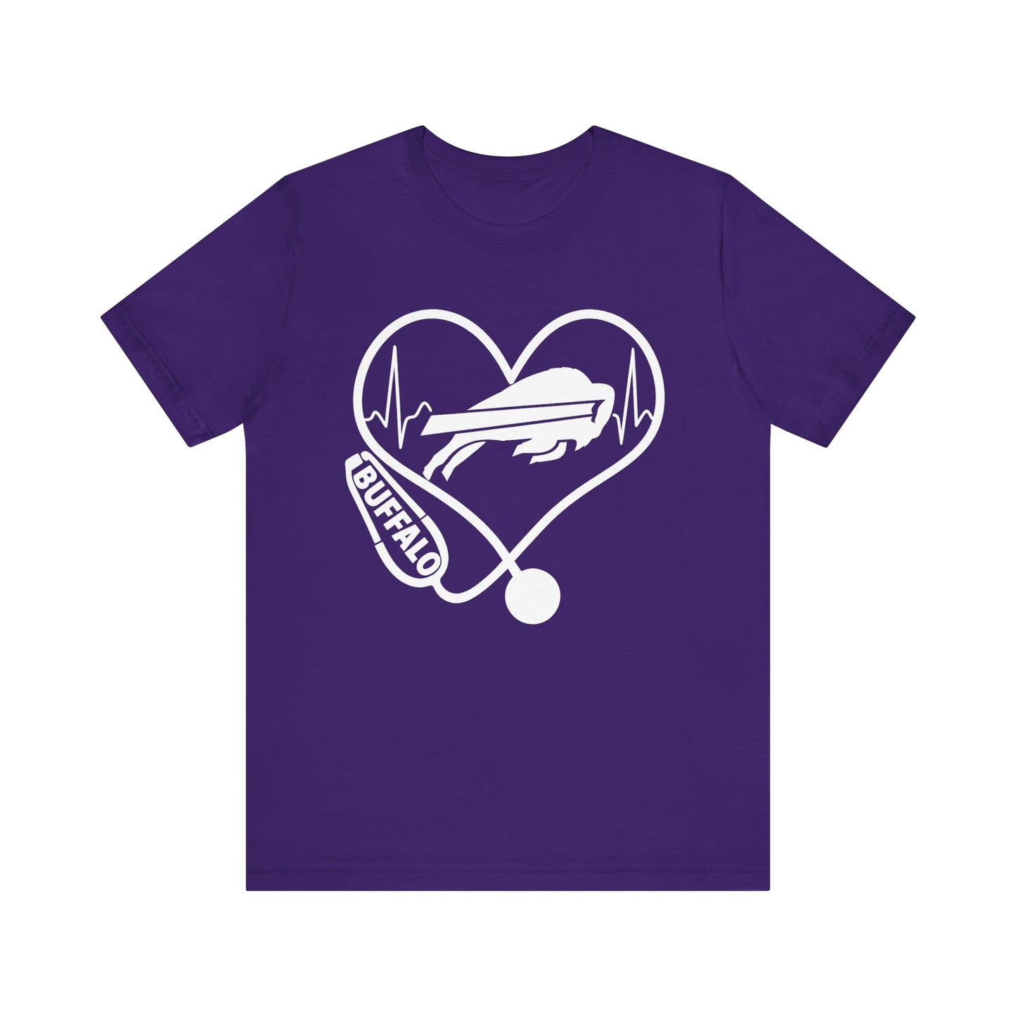 Buffalo Bills Heartbeat Unisex Tee, Casual Fashion, Gift for Buffalonians, Heartbeat T-shirt, City Pride Wear
