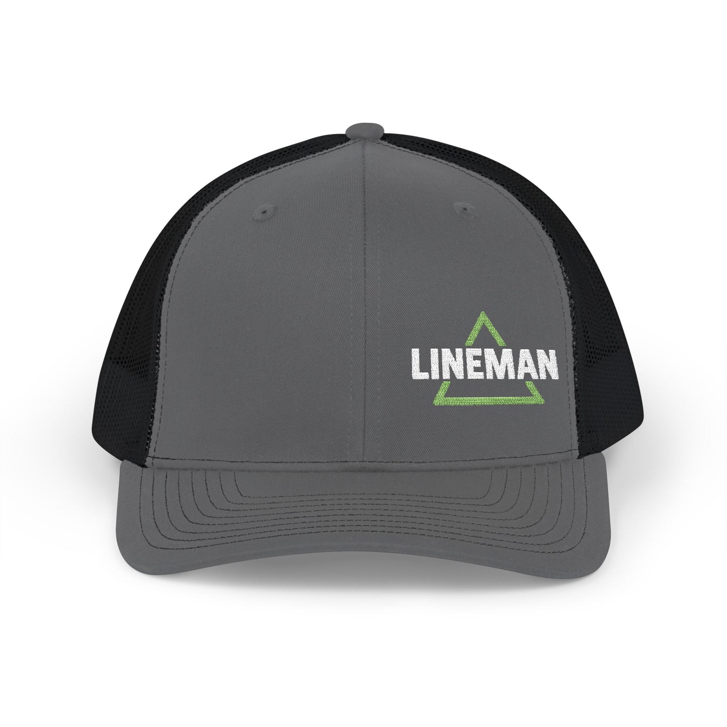 Lineman Delta Symbol Snapback Trucker Cap (Embroidery)