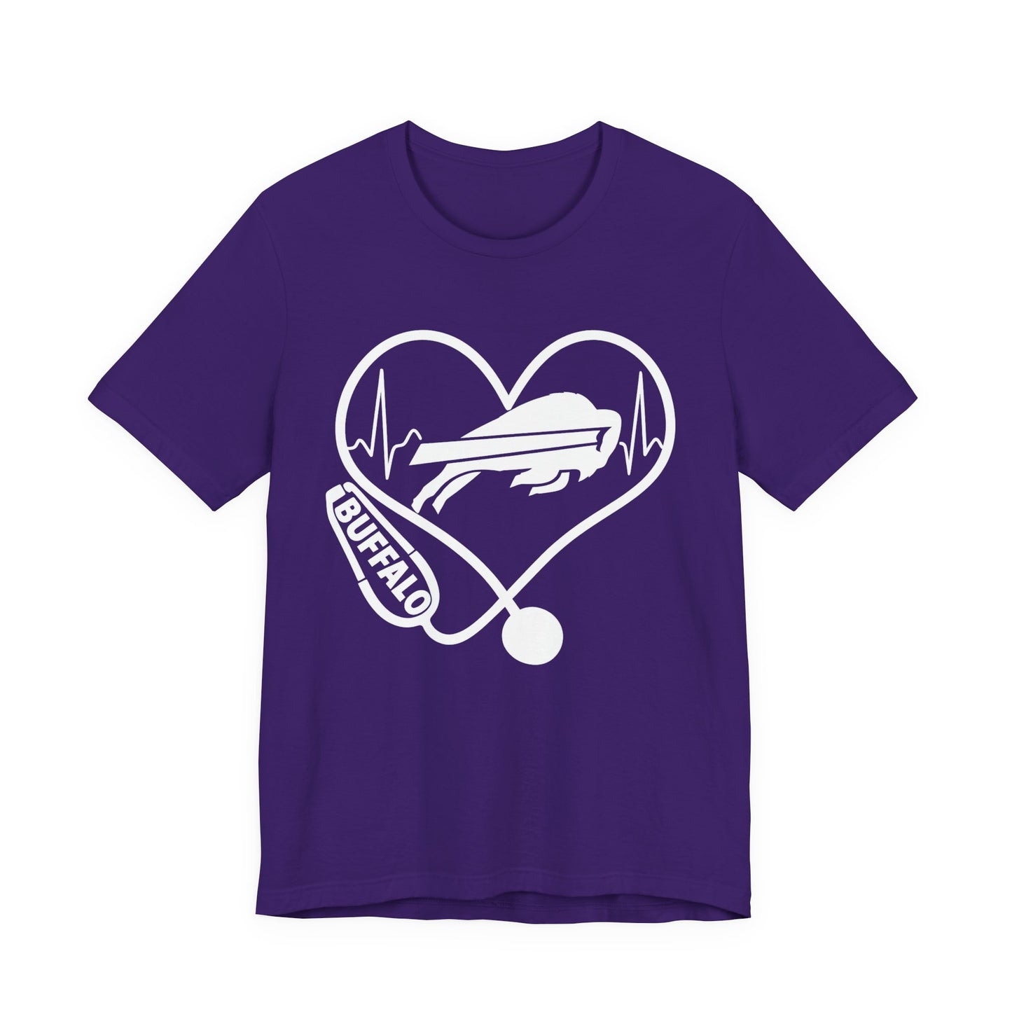 Buffalo Bills Heartbeat Unisex Tee, Casual Fashion, Gift for Buffalonians, Heartbeat T-shirt, City Pride Wear
