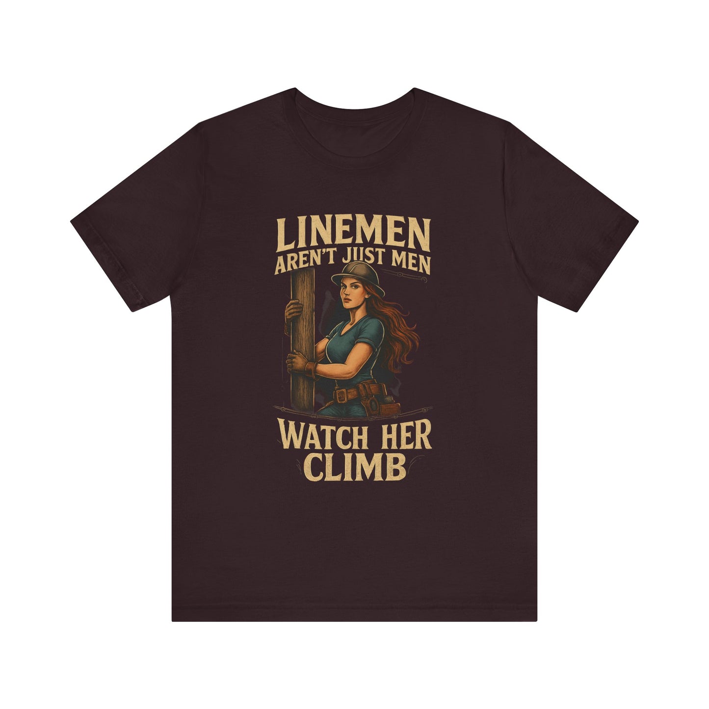 Watch Her Climb – Women’s Lineman Shirt” Unisex Jersey Short Sleeve