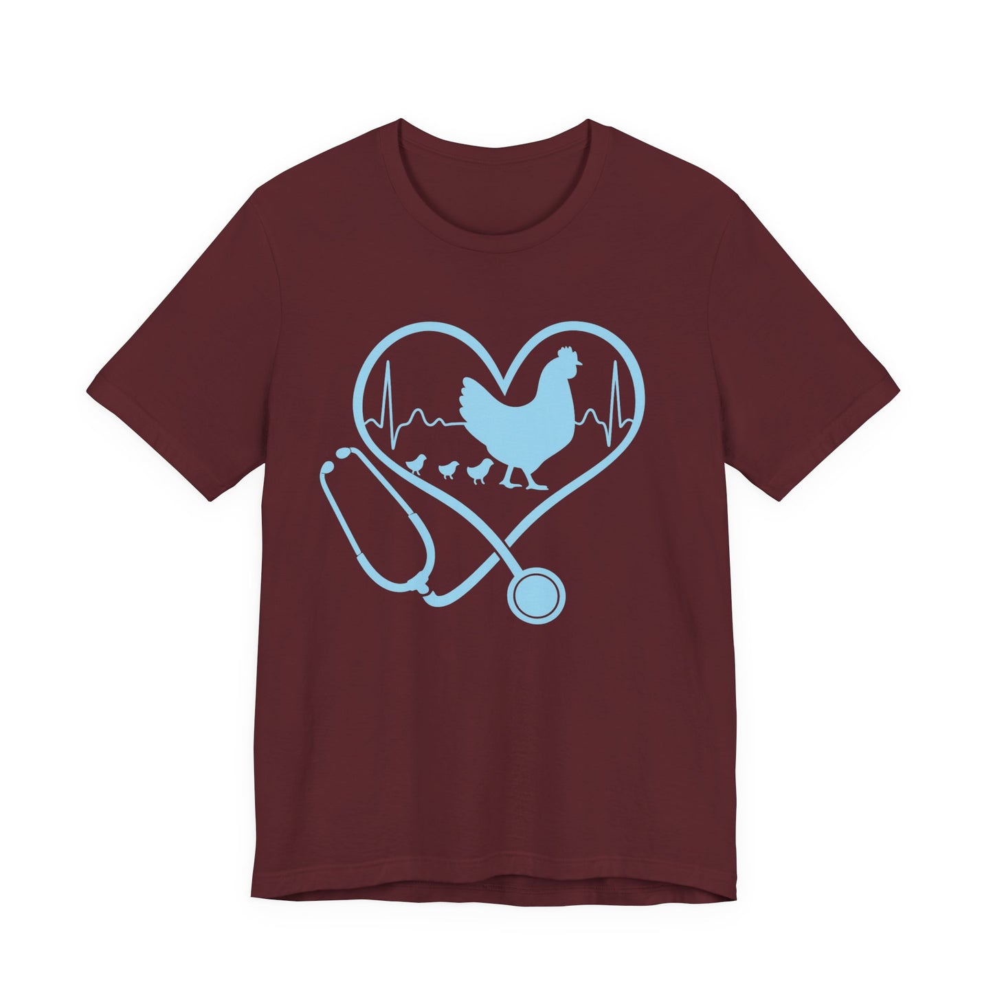 Chicken Love Healtcare Unisex Tee - Veterinary Humor, Animal Lover Gift, Farm Life Shirt, Unique Graphic Tee, Funny Animal Apparel