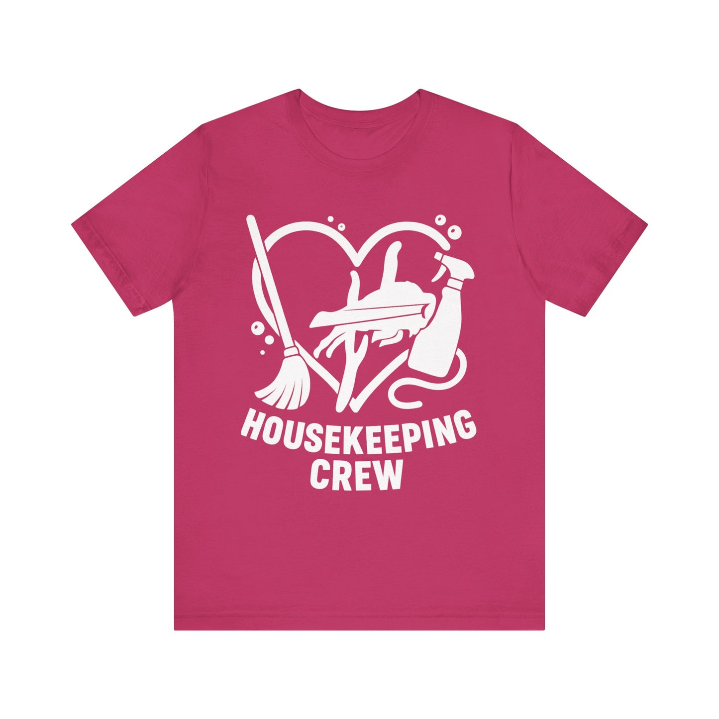 Buffalo Bills Housekeeping Crew Short Sleeve Tee - Love for Cleaners, Gift for Maids, Cleaning Team Shirt, Housekeeper Apparel, Funny Home Worker Tee