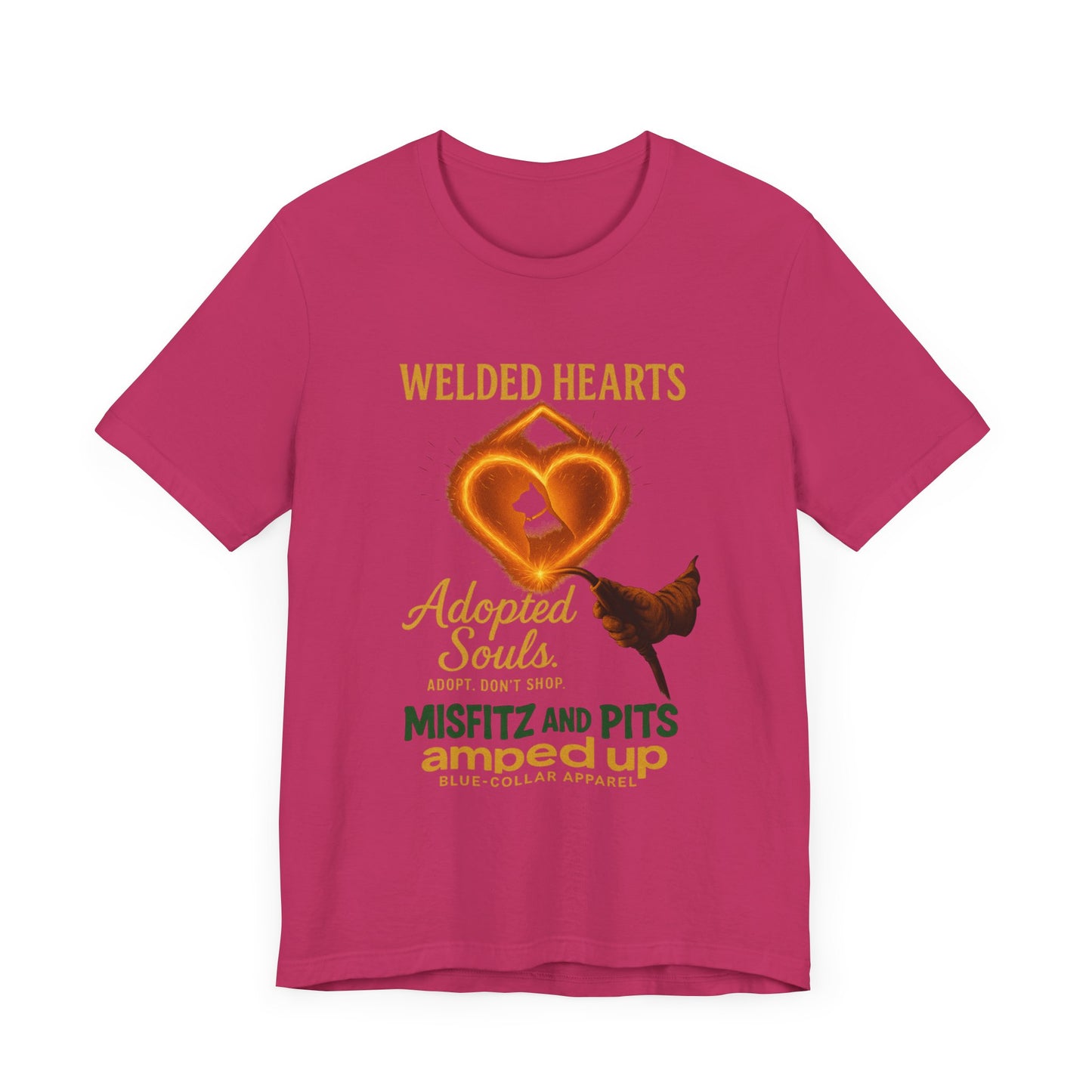 Adopted Souls T-Shirt, Unisex Pet Lover Tee, Animal Rescue Shirt, Welded Hearts Apparel, Gift for Animal Advocates