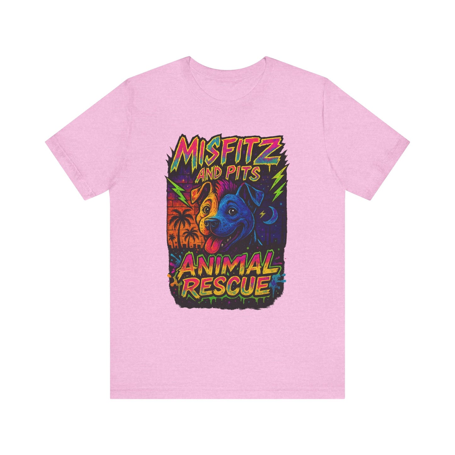 Misfits And Pits Animal Rescue logo Tshirt , Animal Rescue Shirt, Unisex Graphic Tee, Pet Lover Gift, Misfit Dogs Apparel, Fundraiser Tee