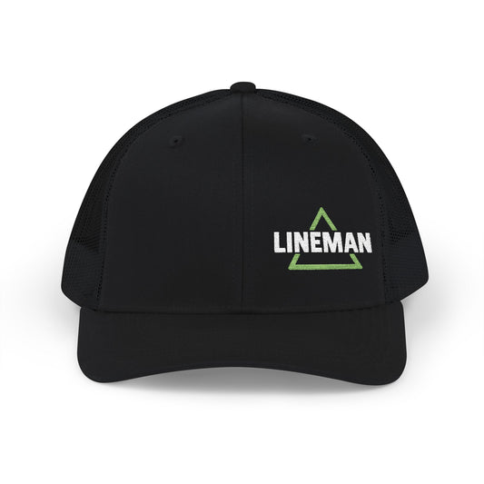 Lineman Delta Symbol Snapback Trucker Cap (Embroidery)
