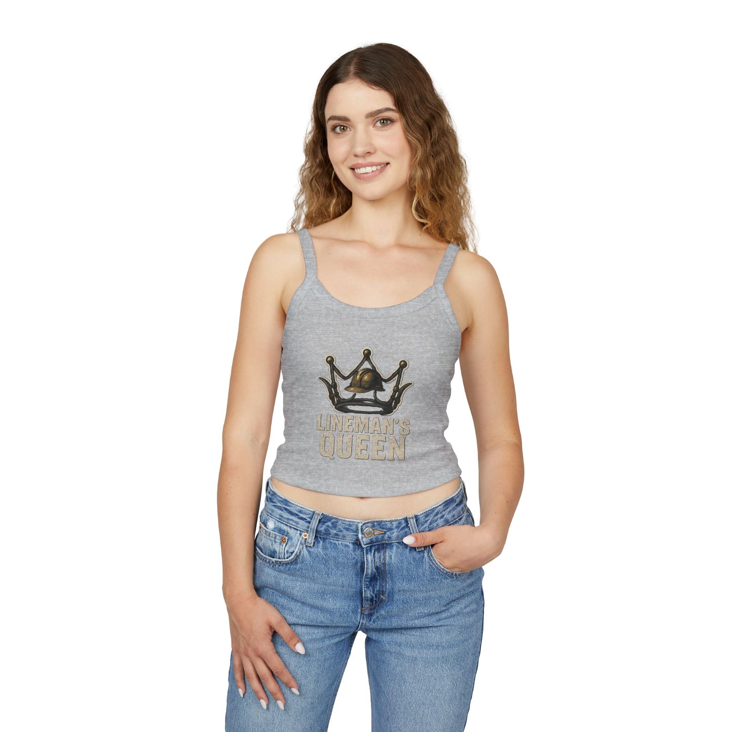 Lineman's Queen Spaghetti Strap Tank Top for Empowered Women