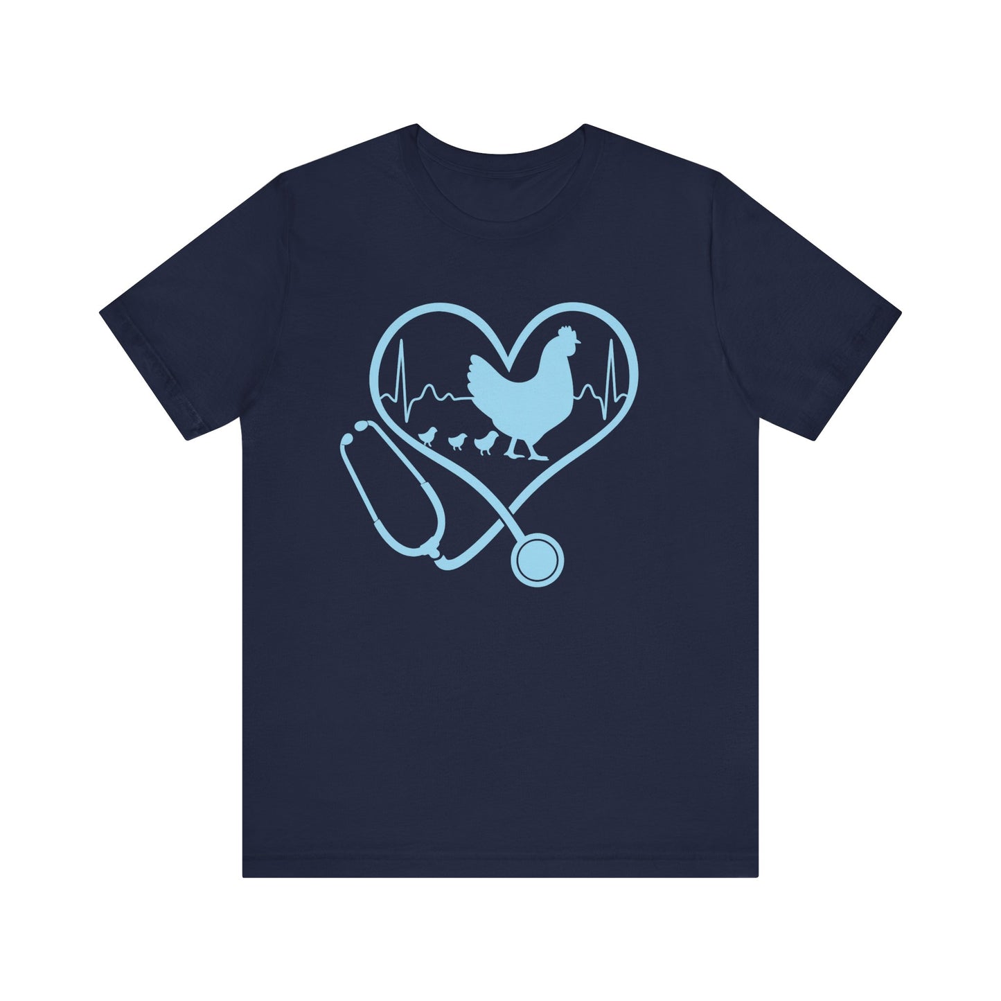 Chicken Love Healtcare Unisex Tee - Veterinary Humor, Animal Lover Gift, Farm Life Shirt, Unique Graphic Tee, Funny Animal Apparel
