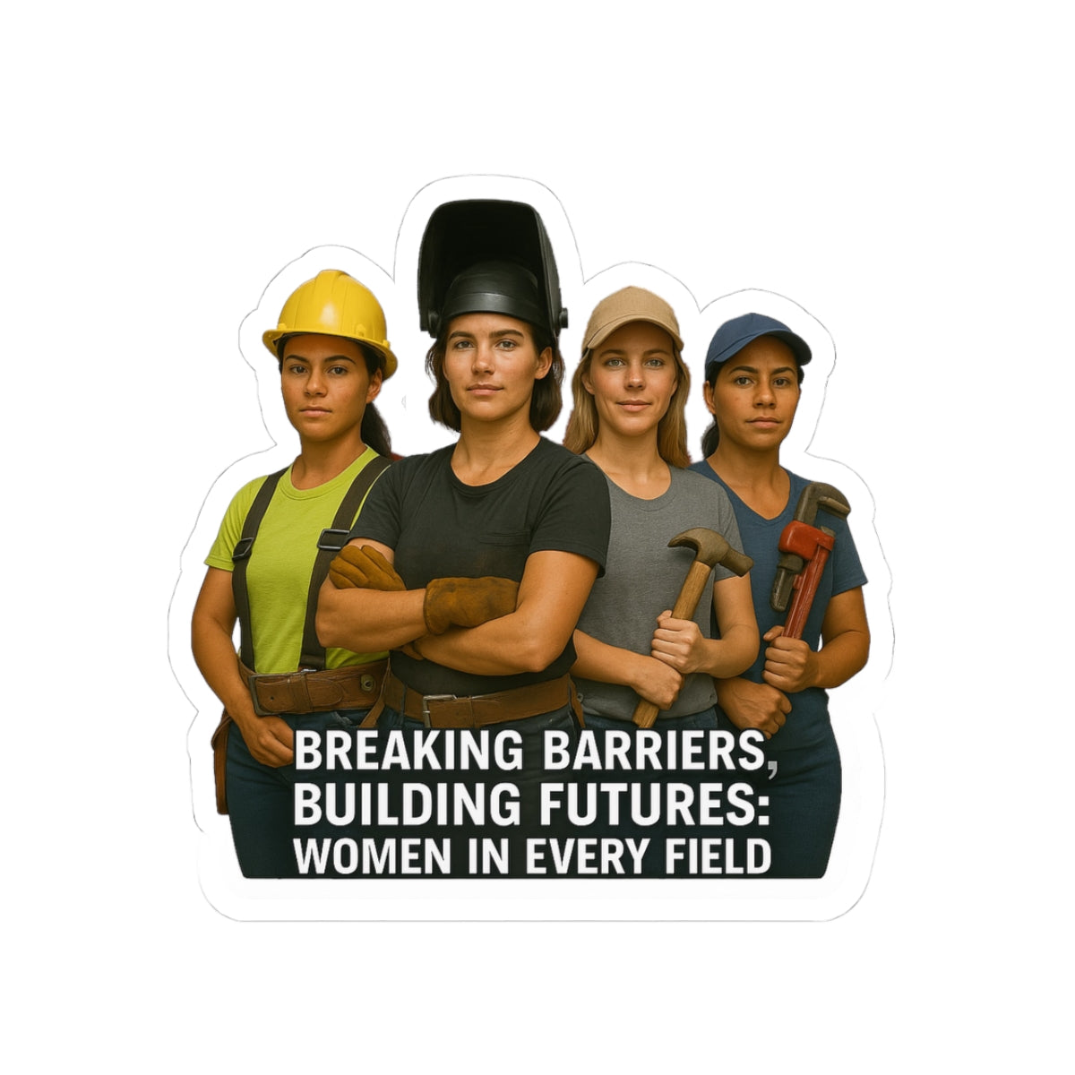 Empowering Women Sticker - Breaking Barriers, Building Futures