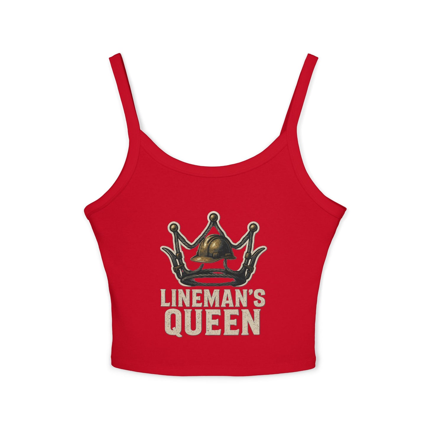 Lineman's Queen Spaghetti Strap Tank Top for Empowered Women