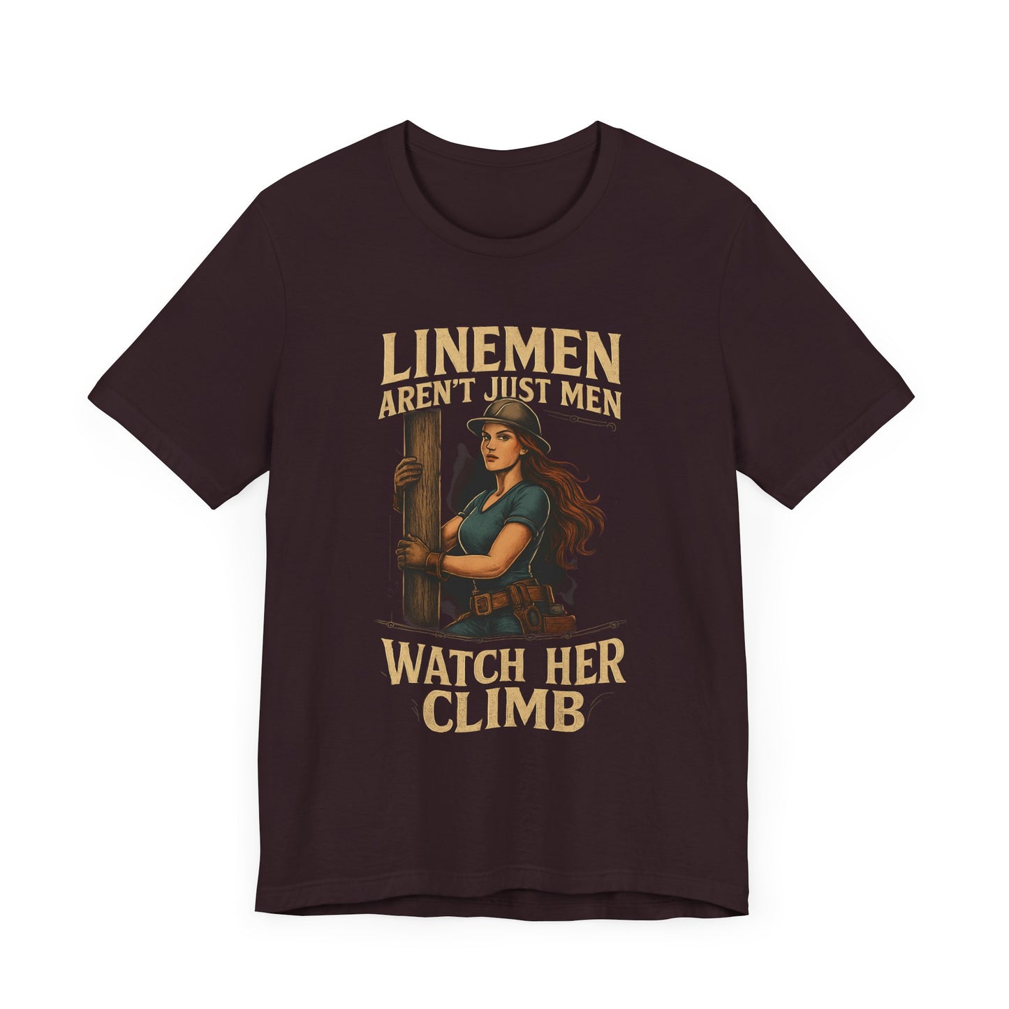 Watch Her Climb – Women’s Lineman Shirt” Unisex Jersey Short Sleeve