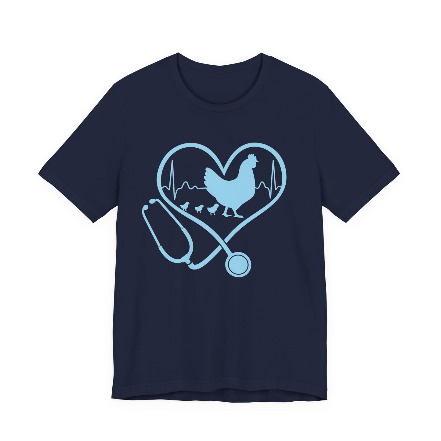 Chicken Love Healtcare Unisex Tee - Veterinary Humor, Animal Lover Gift, Farm Life Shirt, Unique Graphic Tee, Funny Animal Apparel