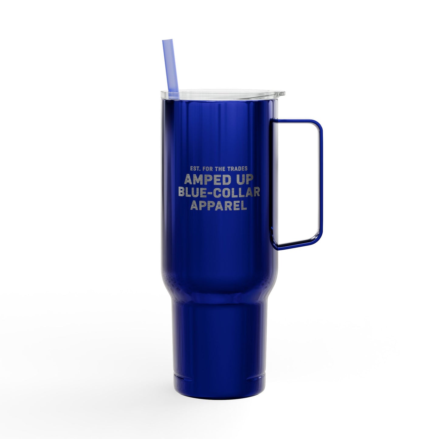 Engraved Insulated Tumbler -Blue Collar Wife, 40oz
